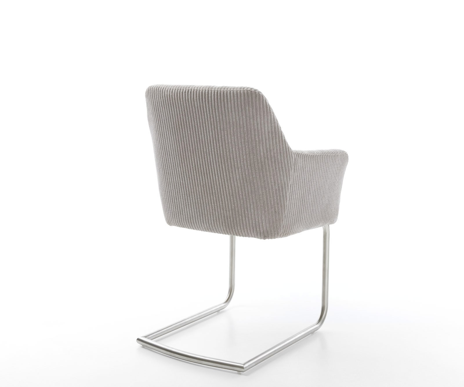 Freischwinger Xana-Flex mit Armlehnen Cord Silbergrau Freischwinger rund Edelstahl Taschenfederkern 4 Freischwinger Xana-Flex mit Armlehnen Cord Silbergrau Freischwinger rund Edelstahl Taschenfederkern 4