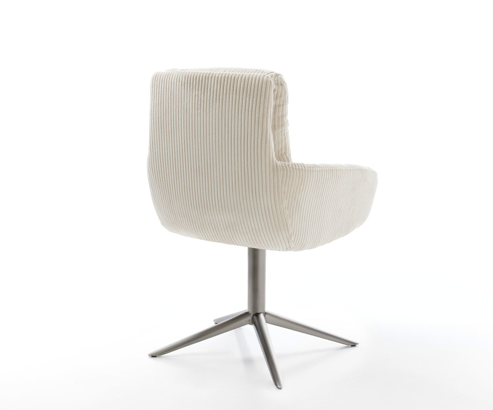 Drehstuhl Abelia-Flex mit Armlehnen Cord Beige Fußkreuz Graphit 360° drehbar Wippfunktion 5