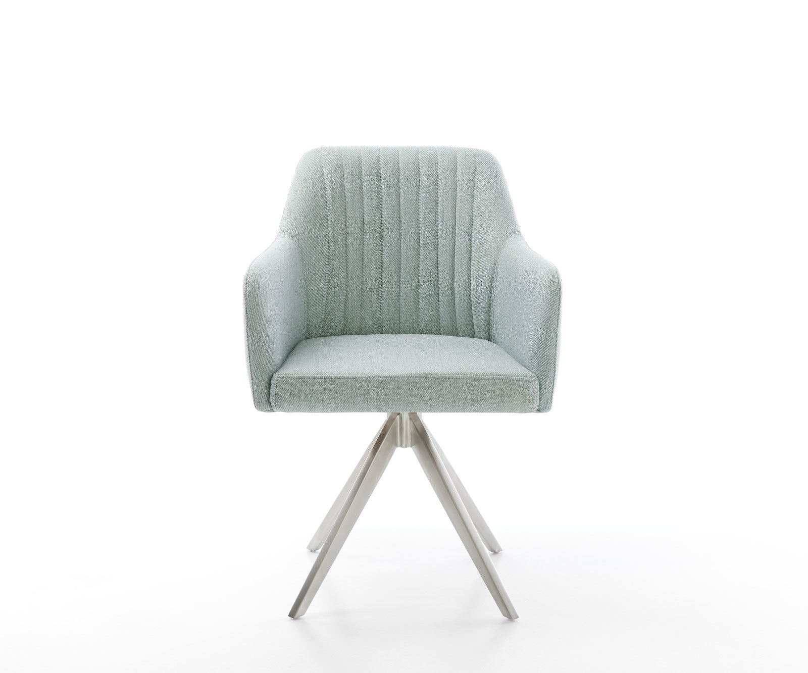 Esszimmerstuhl Greg-Flex Stripes Mint Kreuzgestell kantig Edelstahl Taschenfederkern 1 Esszimmerstuhl Greg-Flex Stripes Mint Kreuzgestell kantig Edelstahl Taschenfederkern 1
