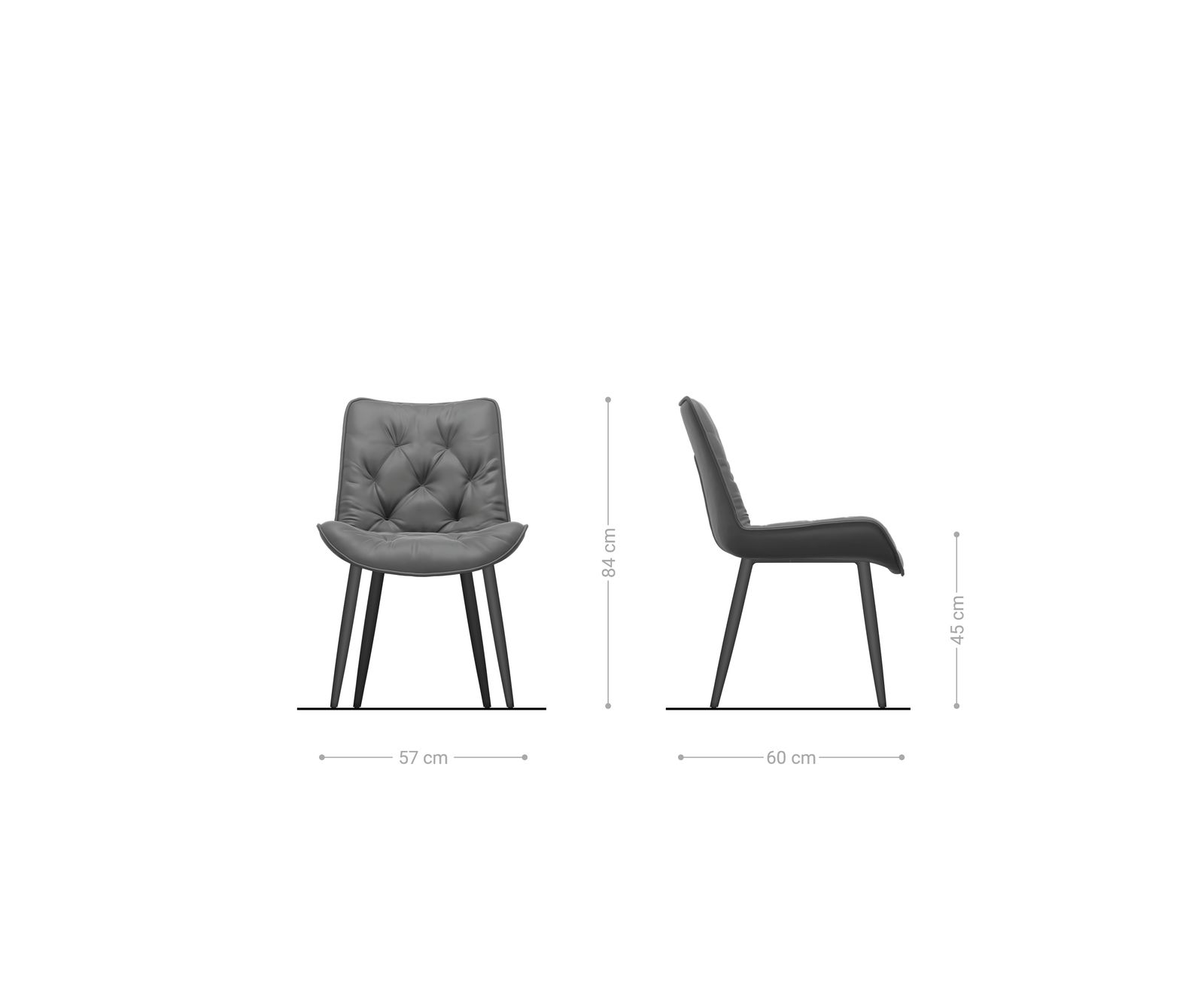 Esszimmerstuhl Taimi-Flex Webstoff Soft Beige 4-Fuß konisch Edelstahl 5