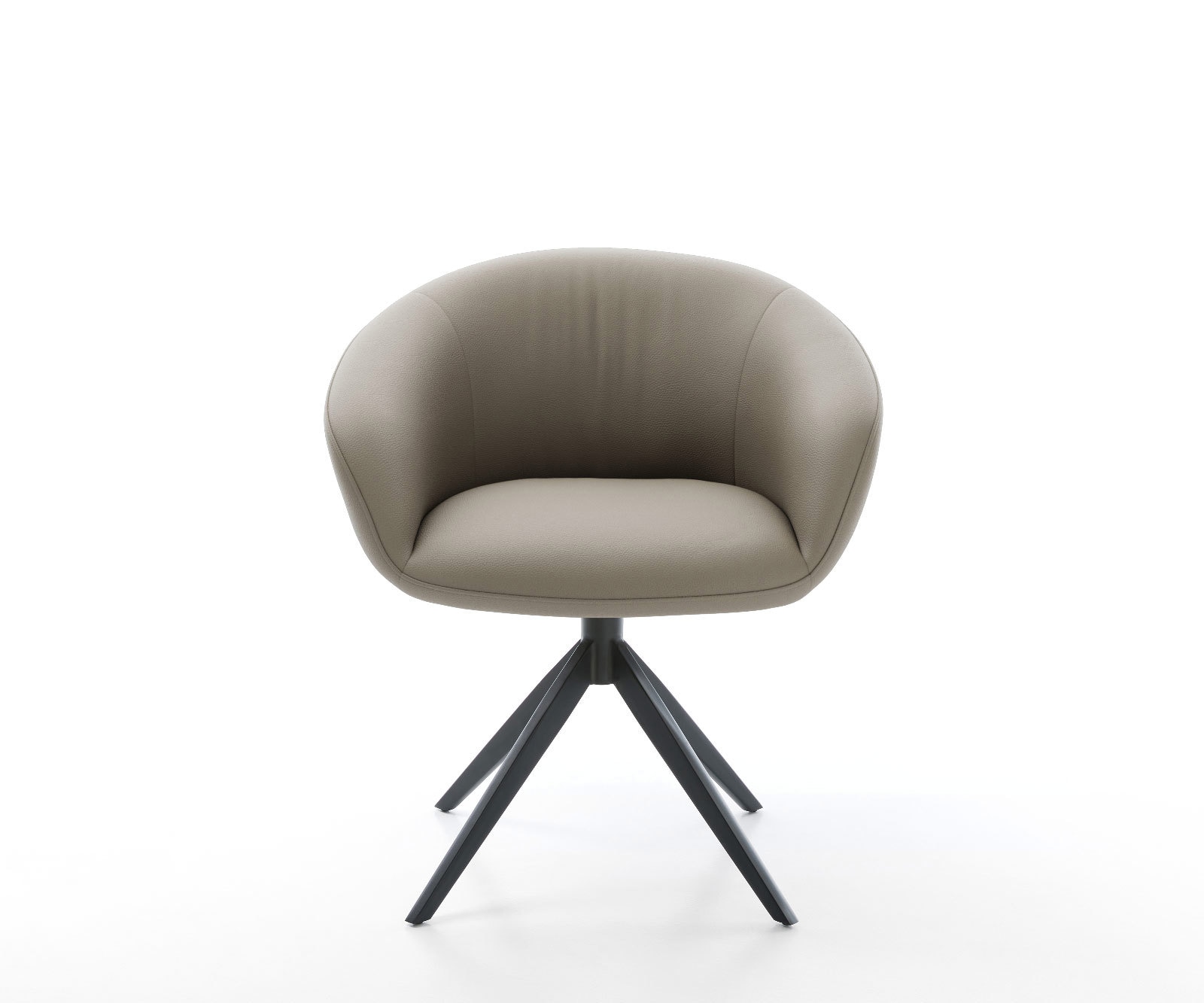 Drehstuhl Vinka-Flex mit Armlehnen Echt-Leder Schlamm Kreuzgestell breit Schwarz 360° drehbar Wippfunktion Taschenfederkern 1 Drehstuhl Vinka-Flex mit Armlehnen Echt-Leder Schlamm Kreuzgestell breit Schwarz 360° drehbar Wippfunktion Taschenfederkern 1