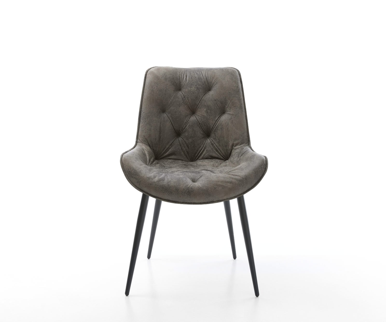 Esszimmerstuhl Taimi-Flex Mikrofaser Grau Antik 4-Fuß konisch Schwarz 2 Esszimmerstuhl Taimi-Flex Mikrofaser Grau Antik 4-Fuß konisch Schwarz 2