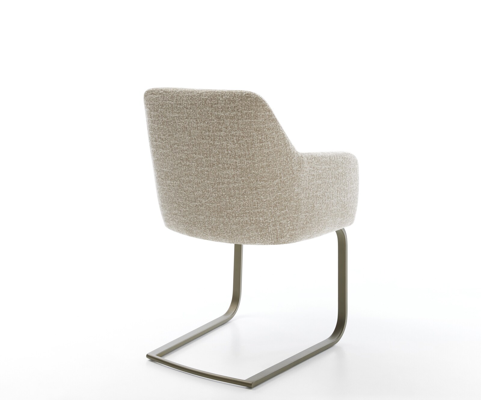 Freischwinger Greg-Flex Webstoff Soft Beige Freischwinger flach Effektfinish Titan Taschenfederkern 5