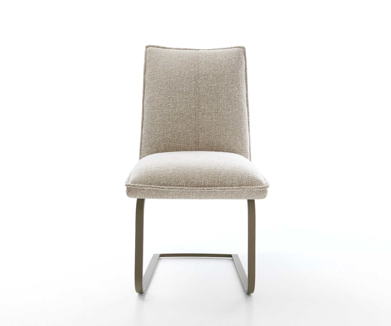Freischwinger Lelio-Flex Webstoff Soft Beige Freischwinger flach Effektfinish Titan Taschenfederkern 1