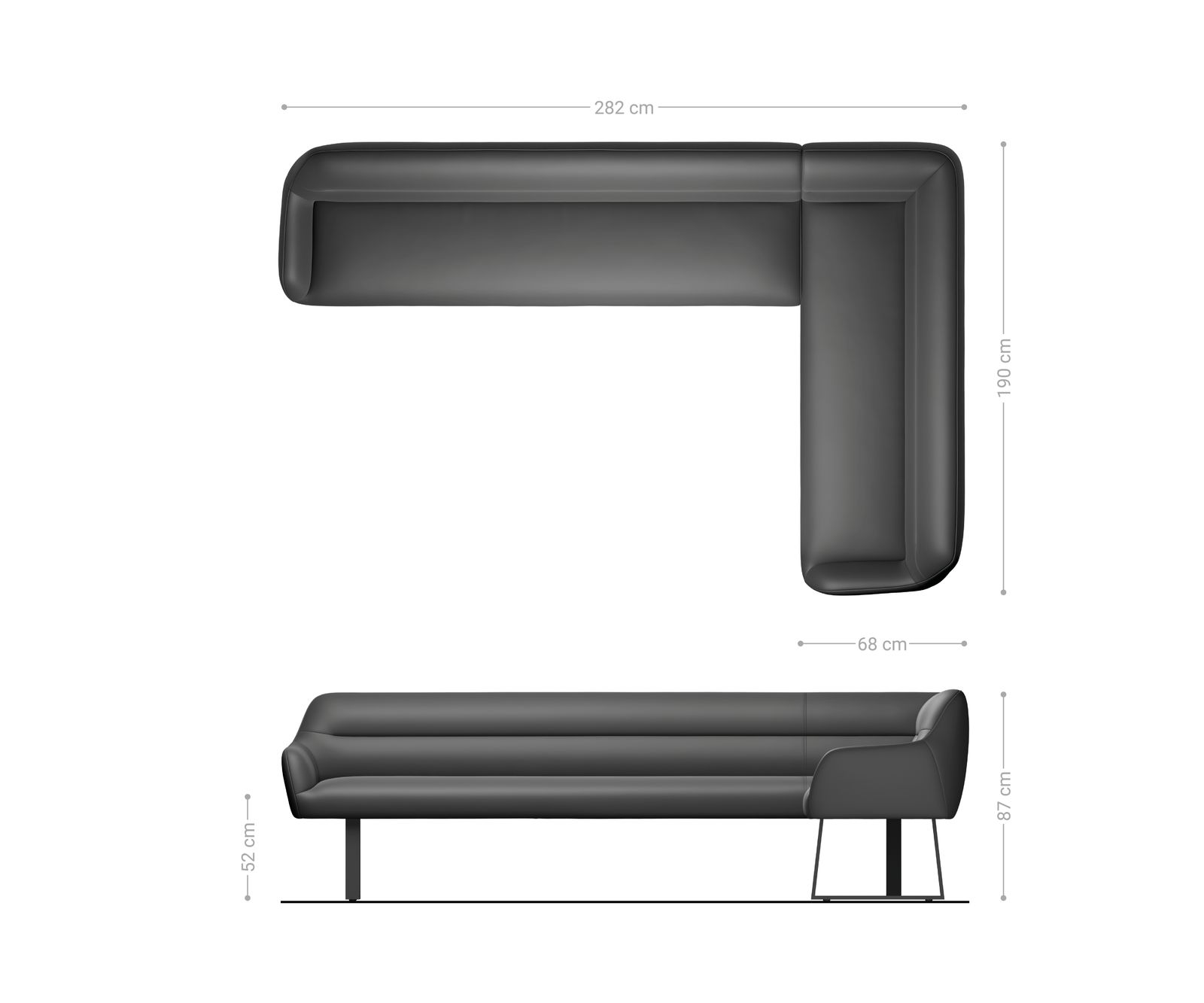 Esszimmerbank Taya-Flex 285x190 cm Mikrofaser Beige Vintage Kufengestell kantig Edelstahl Taschenfederkern Links 7