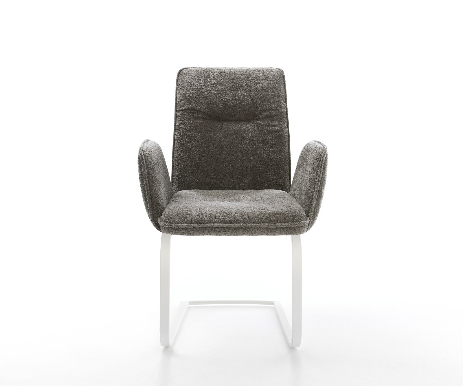 Freischwinger Vinja-Flex Bouclé Soft Schlamm Freischwinger flach Weiß 1
