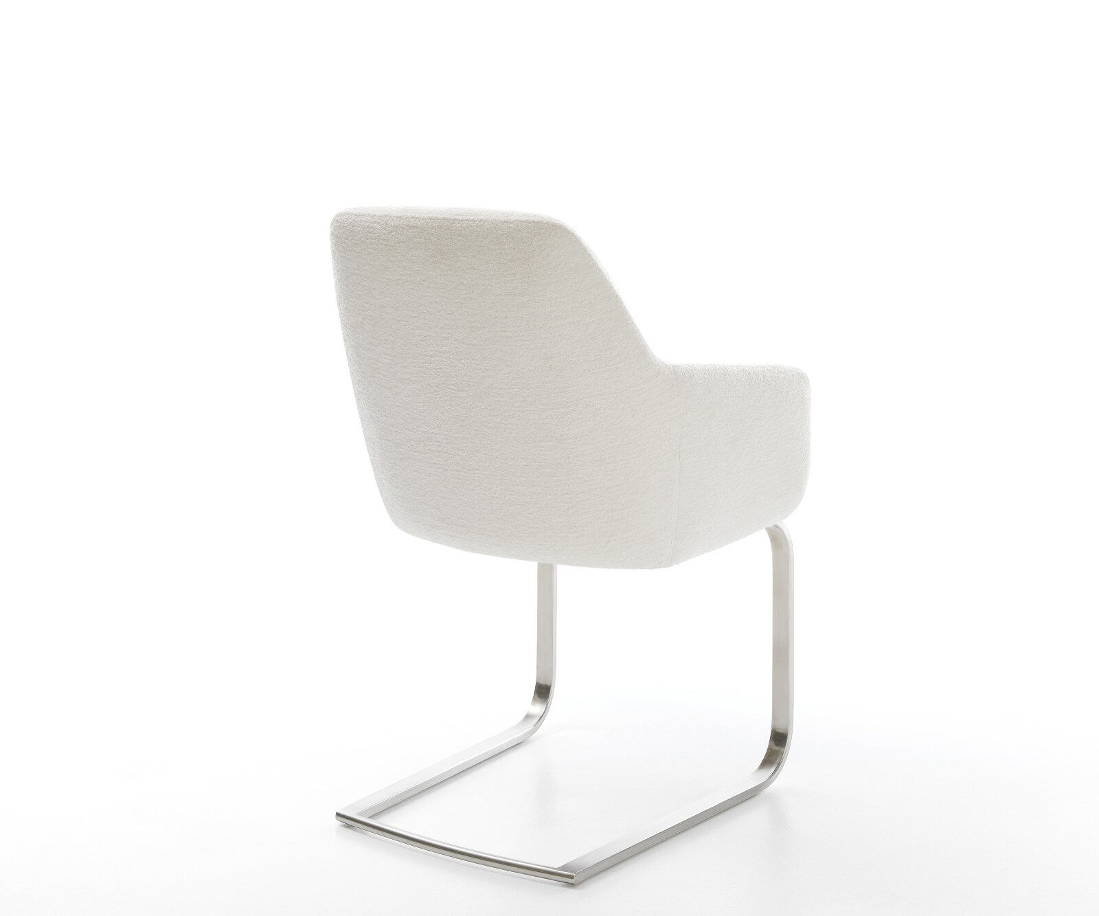 Freischwinger Pejo-Flex Bouclé Soft Beige Freischwinger flach Edelstahl Taschenfederkern 5