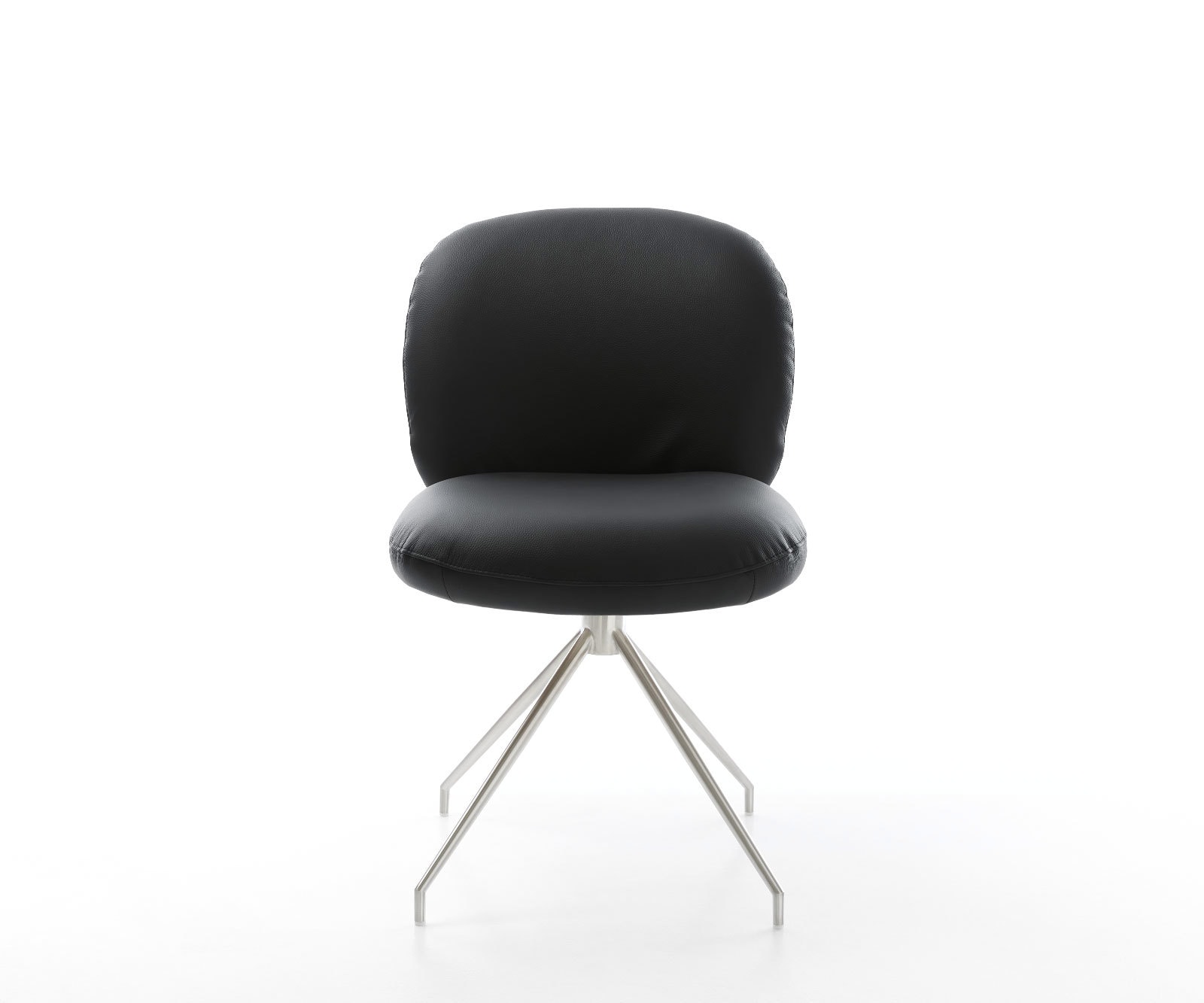 Drehstuhl Nube-Flex Echt-Leder Schwarz Kreuzgestell konisch Edelstahl 180° drehbar Taschenfederkern 1 Drehstuhl Nube-Flex Echt-Leder Schwarz Kreuzgestell konisch Edelstahl 180° drehbar Taschenfederkern 1