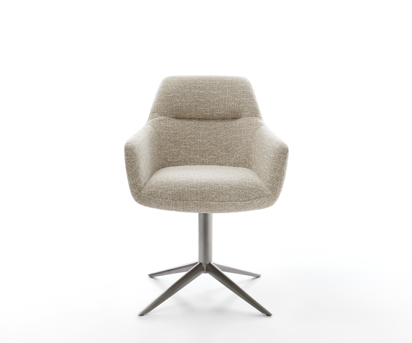 Drehstuhl Pejo-Flex Webstoff Soft Beige Fußkreuz Graphit 360° drehbar Wippfunktion Taschenfederkern 1