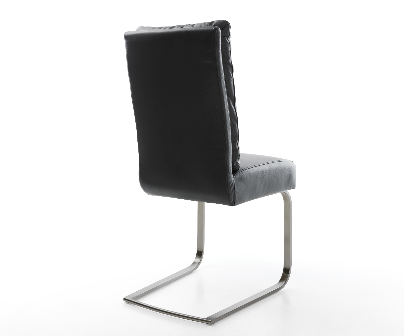 Freischwinger Pela-Flex Echt-Leder Schwarz Freischwinger flach Graphit Taschenfederkern 5