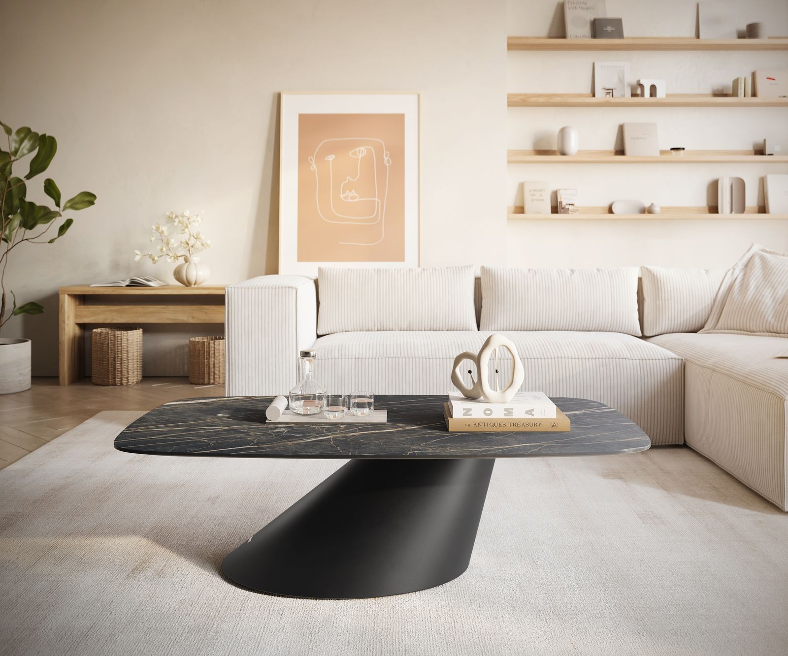 Couchtisch Edge Boot 120x70 cm Keramik Laminam® Noir Desir Braun Conis Metall Schwarz 1 Couchtisch Edge Boot 120x70 cm Keramik Laminam® Noir Desir Braun Conis Metall Schwarz 1