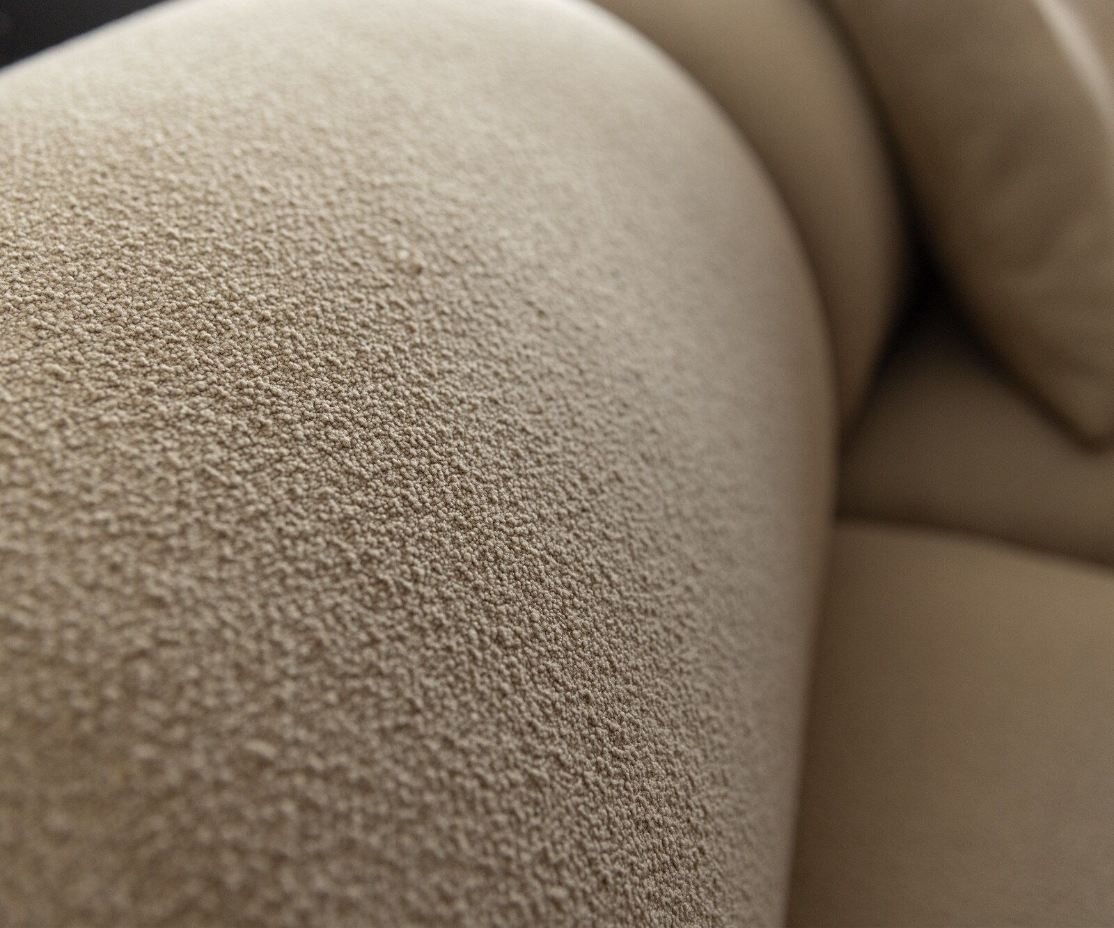 Big-Sofa Lunna 360x175 cm Fein Bouclé Taupe 2 Kissen 6