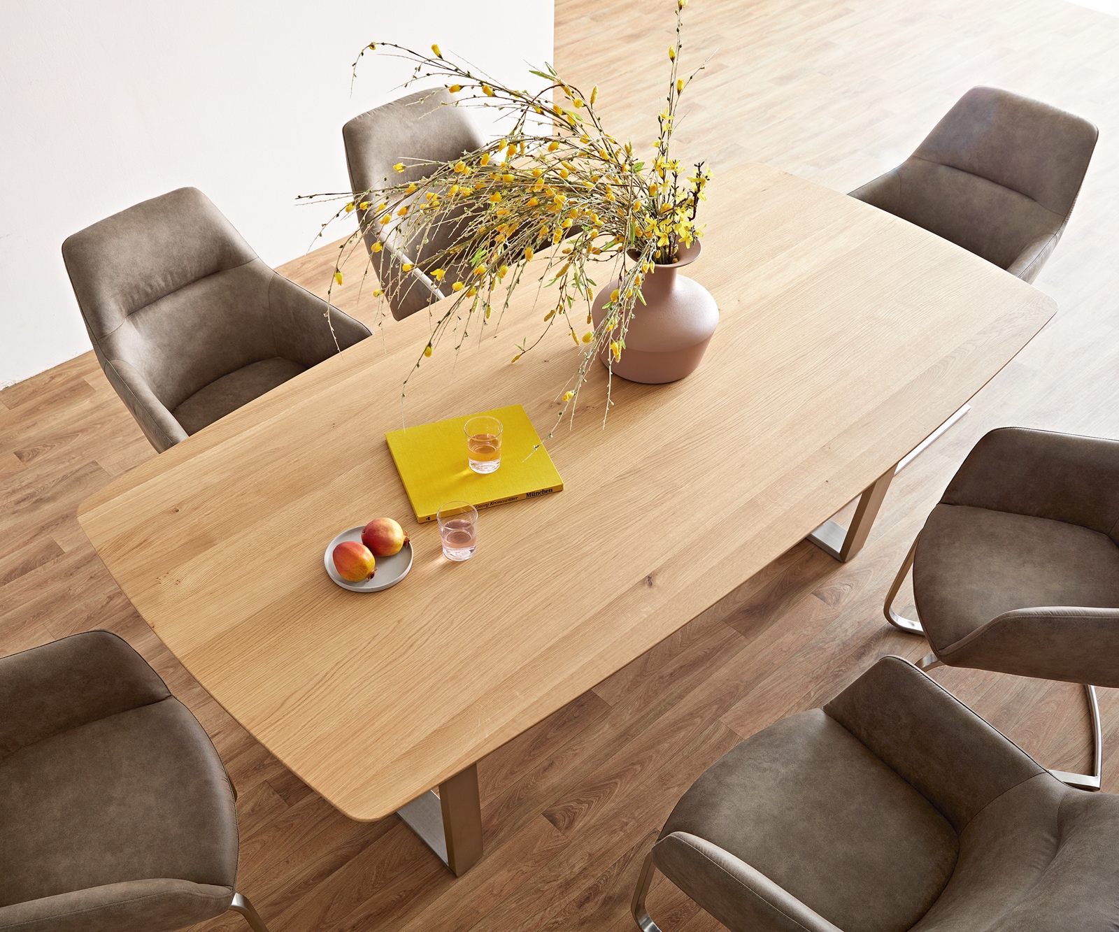 Esstisch Edge Boot 200x100x2,5-3 Eiche Natur Edelstahl Schmal Schweizer Kante 1 Esstisch Edge Boot 200x100x2,5-3 Eiche Natur Edelstahl Schmal Schweizer Kante 1