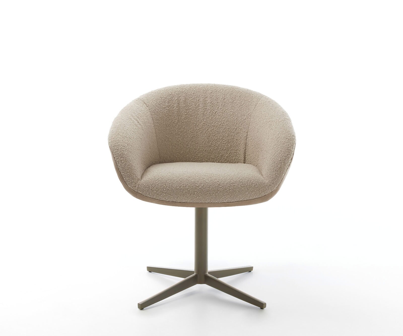 Drehstuhl Vinka-Flex mit Armlehnen Materialmix Schlamm Fußkreuz Effektfinish Titan 360° drehbar Taschenfederkern 2