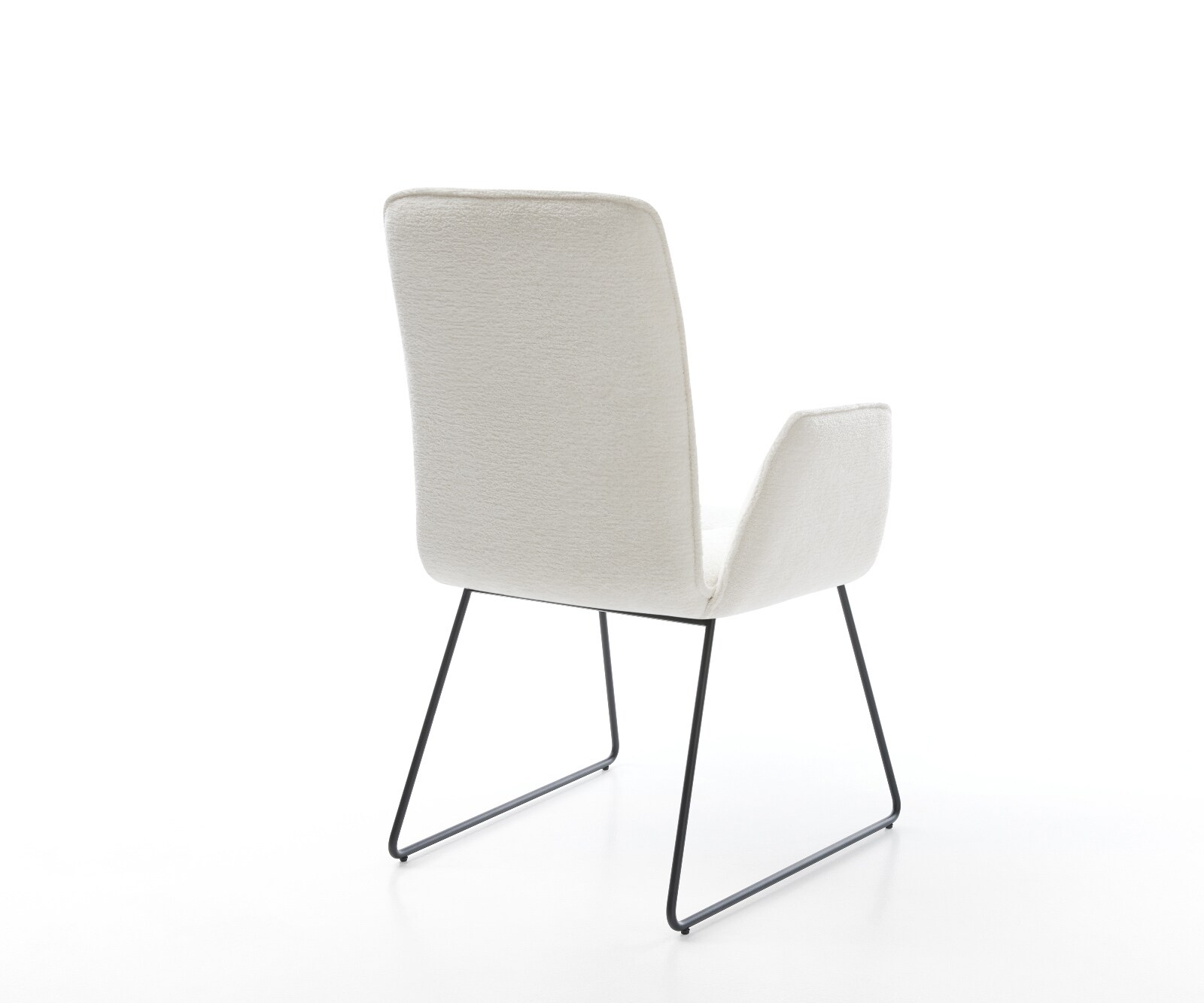 Esszimmerstuhl Vinja-Flex Bouclé Soft Beige Kufengestell Schwarz 5