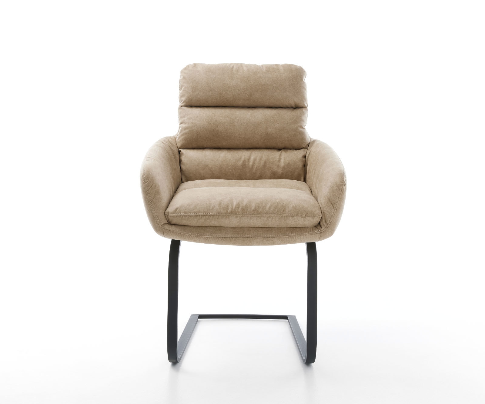 Freischwinger Abelia-Flex mit Armlehnen Mikrofaser Beige Vintage Freischwinger flach Schwarz 1 Freischwinger Abelia-Flex mit Armlehnen Mikrofaser Beige Vintage Freischwinger flach Schwarz 1