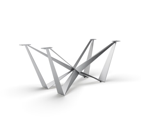 Tischgestell Spider Edelstahl Silber für Tischplatten ab 200 cm