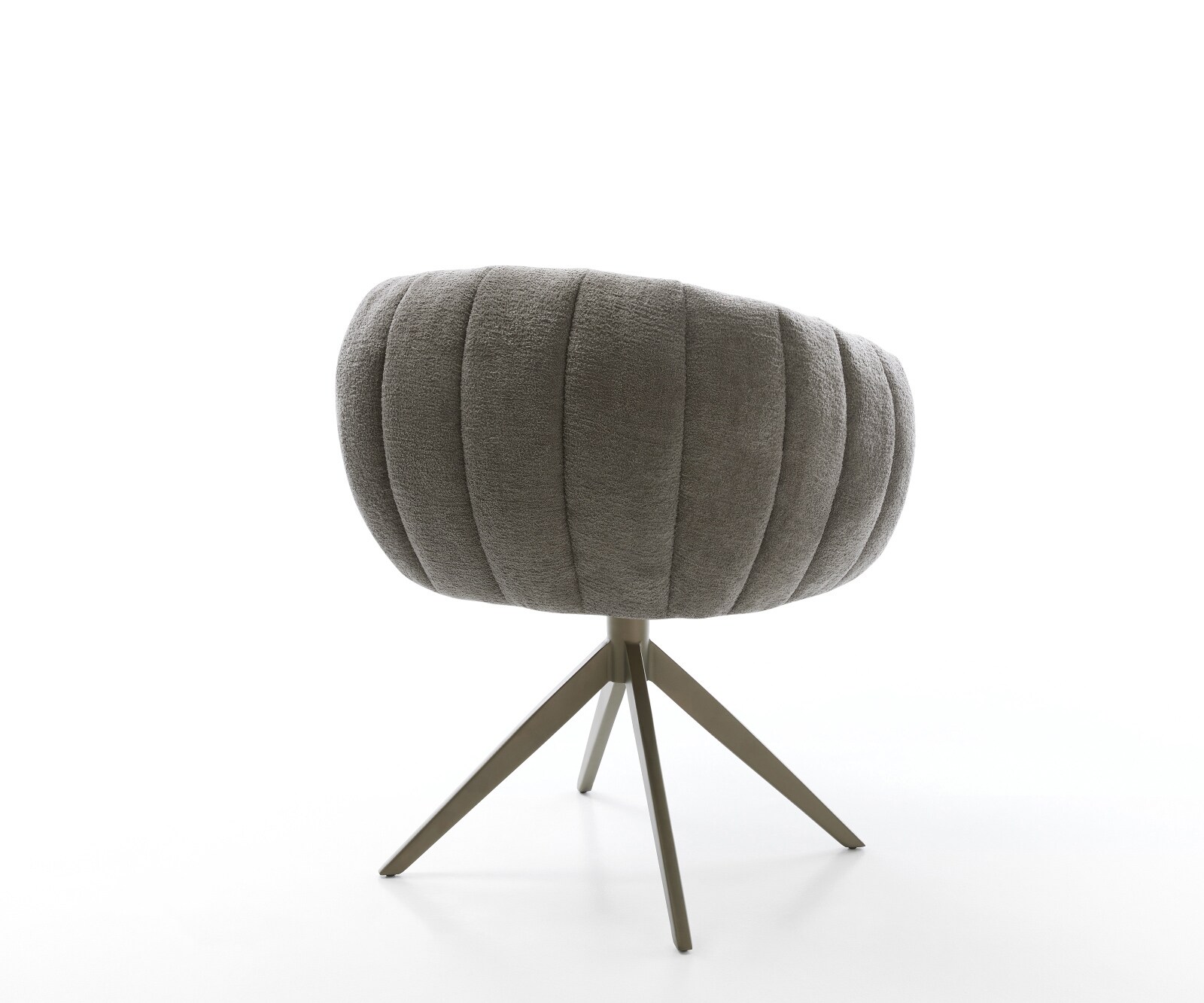 Drehstuhl Jada-Flex Bouclé Soft Schlamm Kreuzgestell breit Effektfinish Titan 360° drehbar Wippfunktion Taschenfederkern 5