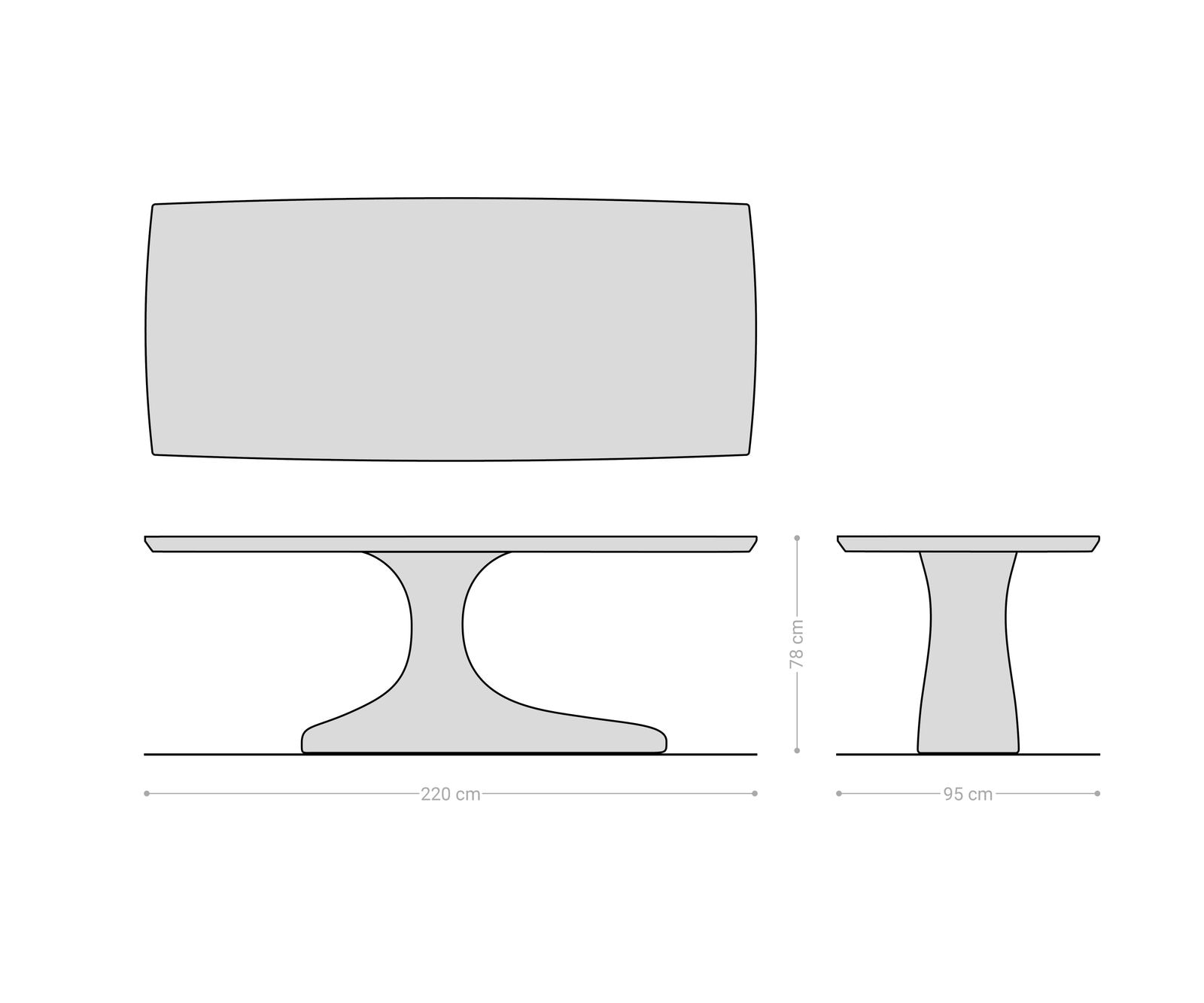 Esstisch Jalta 220x95 cm Akazie Natur massiv 6 Esstisch Jalta 220x95 cm Akazie Natur massiv 6