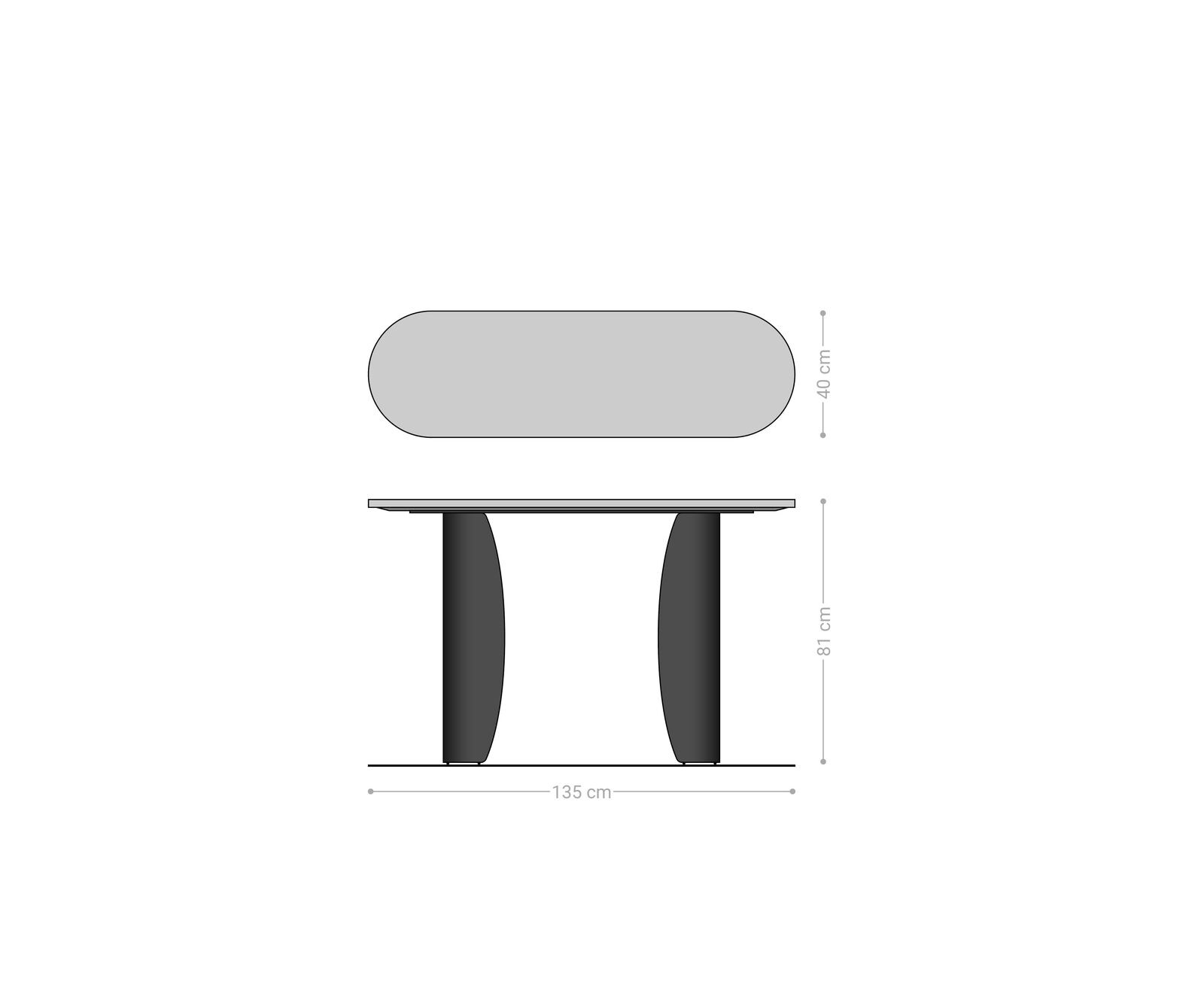 Konsolentisch Solena 135x40 cm Marmor Schwarz Silber Metall Black Antique 6