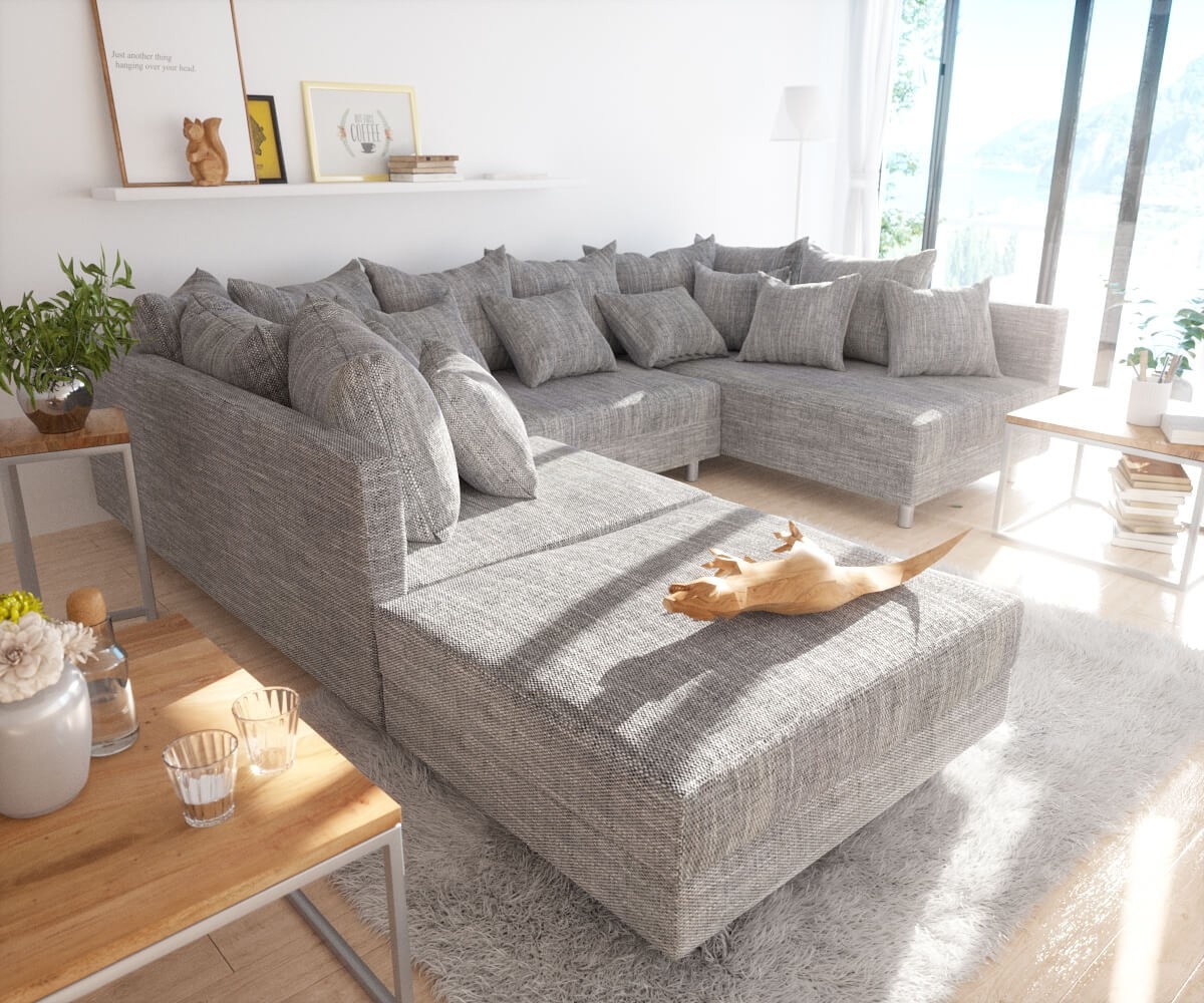 Couch Clovis Wohnlandschaft Modulsofa Design Sofa 6