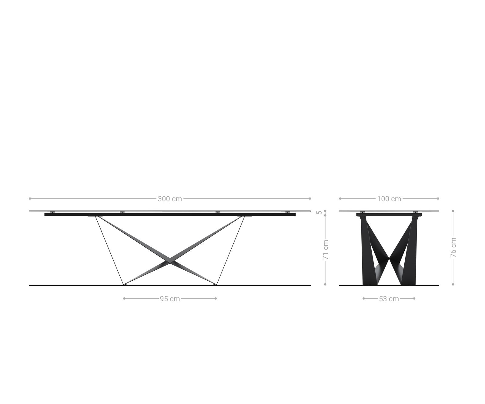 Esstisch Edge 300x100 Reliefglas Rauchschwarz 3D-Design Spider Flachstahl Edelstahl 1 Esstisch Edge 300x100 Reliefglas Rauchschwarz 3D-Design Spider Flachstahl Edelstahl 1
