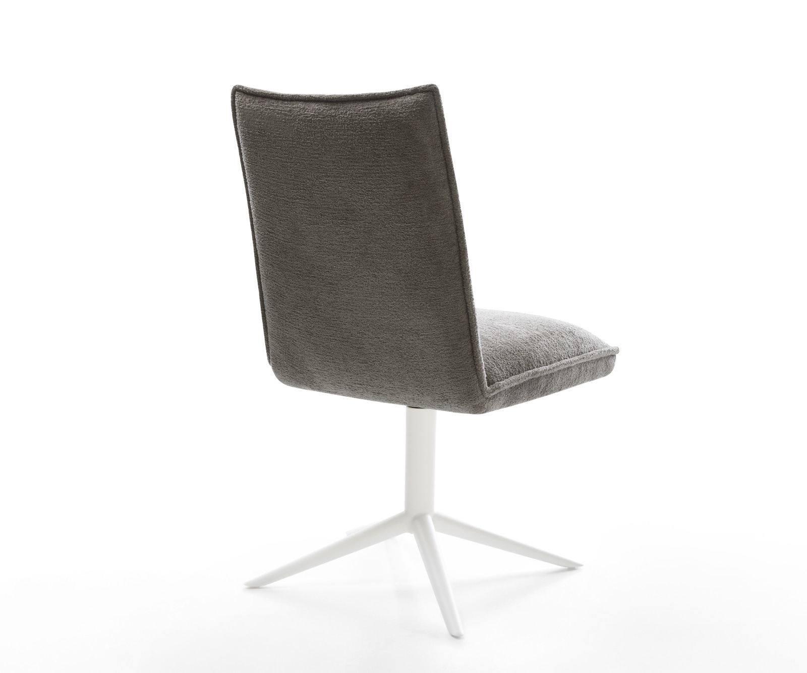 Drehstuhl Lelio-Flex Bouclé Soft Schlamm Fußkreuz Weiß 360° drehbar Wippfunktion Taschenfederkern 4