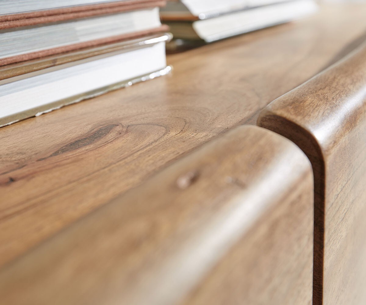 Sideboard Live-Edge 172 cm Akazie Natur 4 Türen 4 Schübe 4