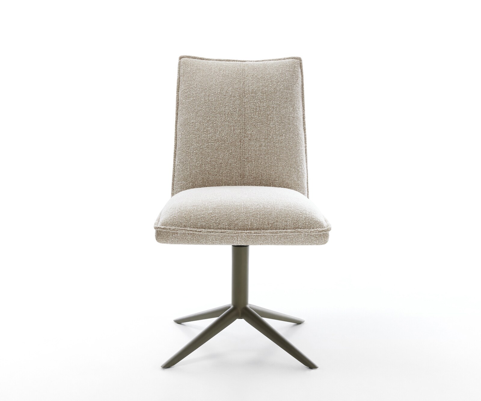 Drehstuhl Lelio-Flex Webstoff Soft Beige Fußkreuz Effektfinish Titan 360° drehbar Wippfunktion Taschenfederkern 2