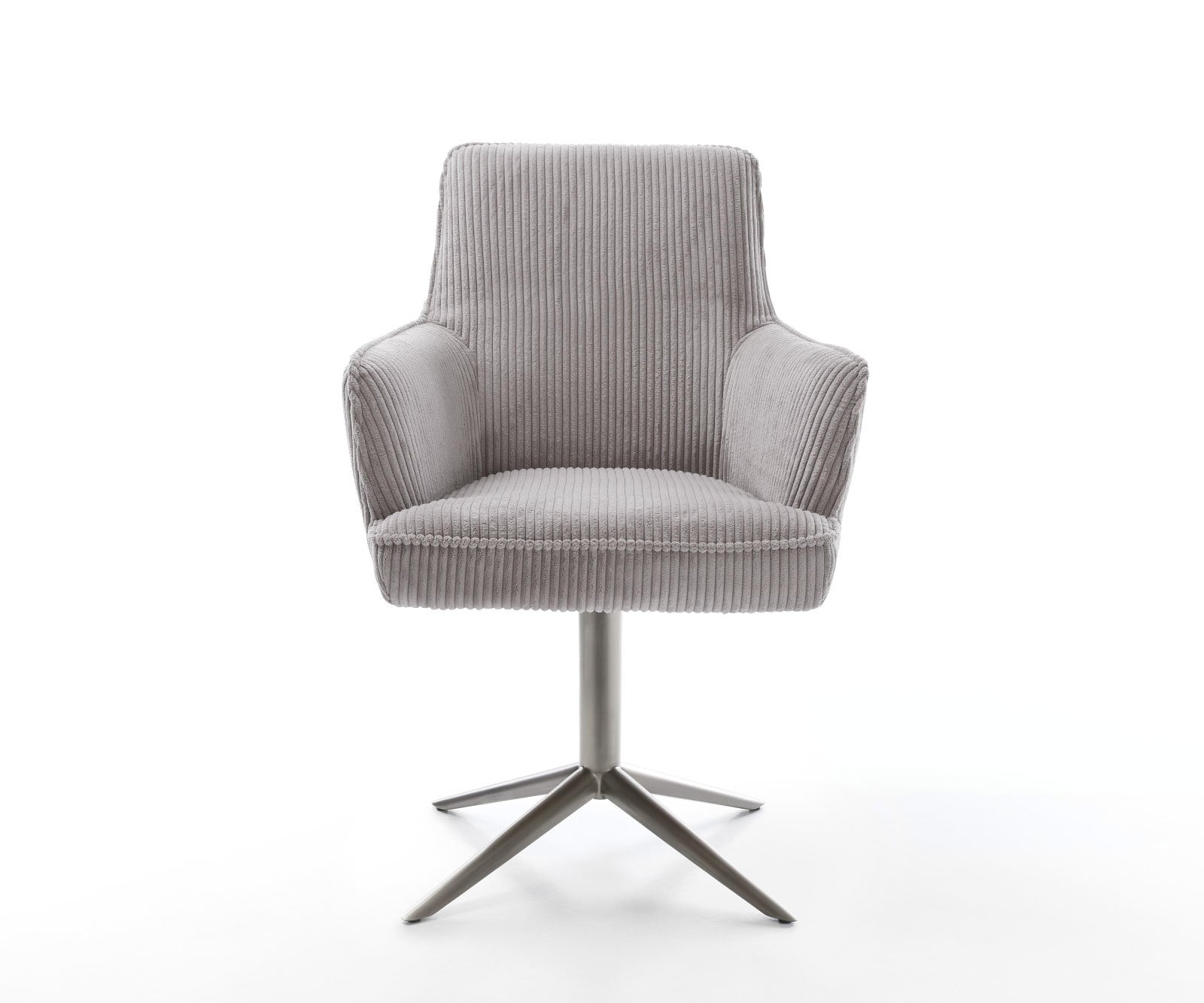 Drehstuhl Heira-Flex mit Armlehnen Cord Silbergrau Fußkreuz Graphit 360° drehbar Wippfunktion Taschenfederkern 1 Drehstuhl Heira-Flex mit Armlehnen Cord Silbergrau Fußkreuz Graphit 360° drehbar Wippfunktion Taschenfederkern 1