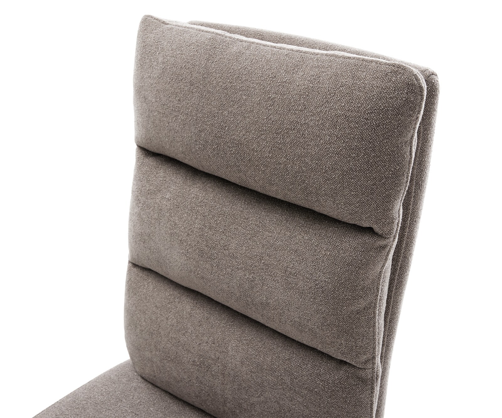 Drehstuhl Pela-Flex Strukturstoff Soft Taupe Holzgestell kantig Natur 360° drehbar Taschenfederkern 4