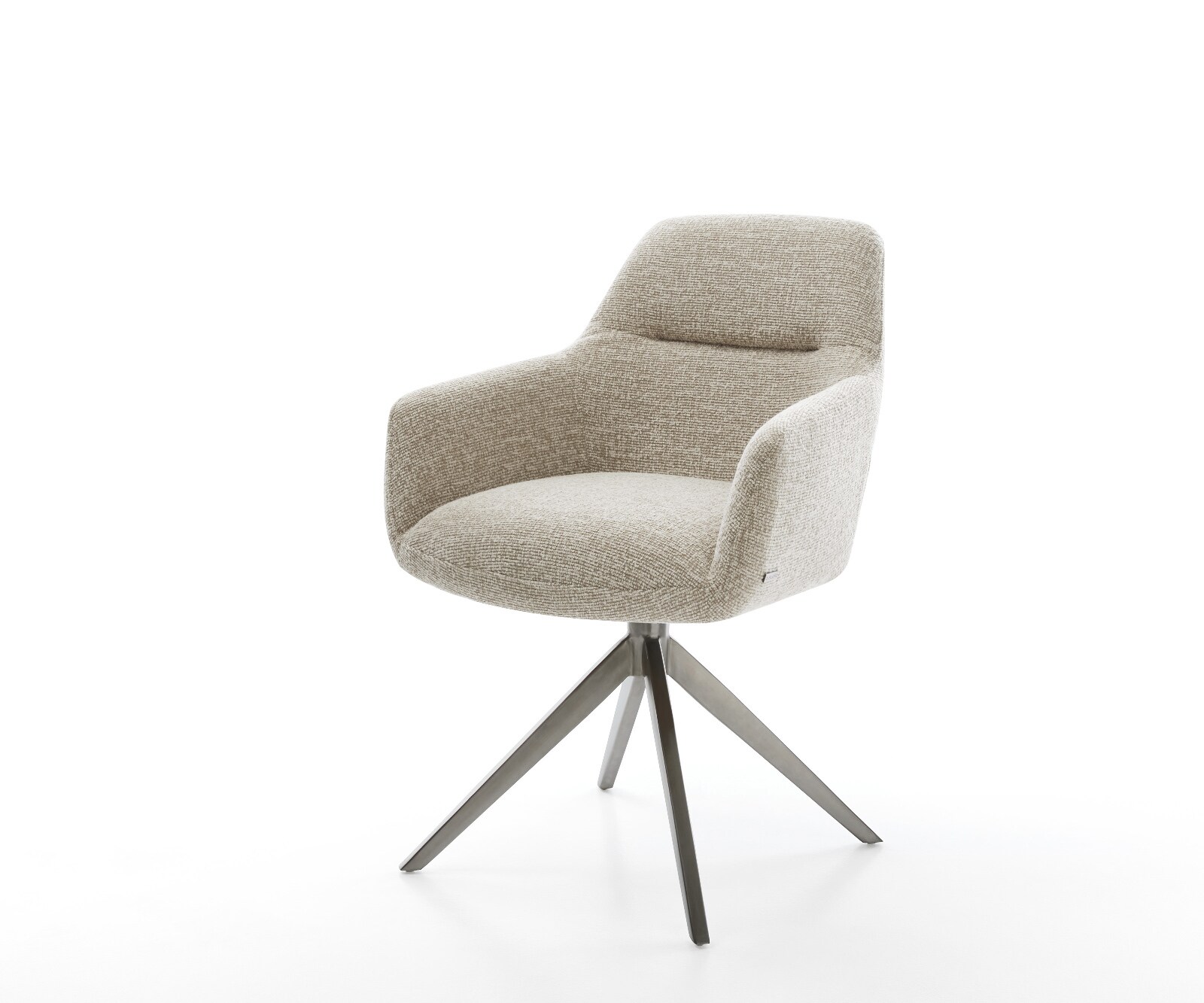 Drehstuhl Pejo-Flex Webstoff Soft Beige Kreuzgestell breit Graphit 360° dre günstig online kaufen
