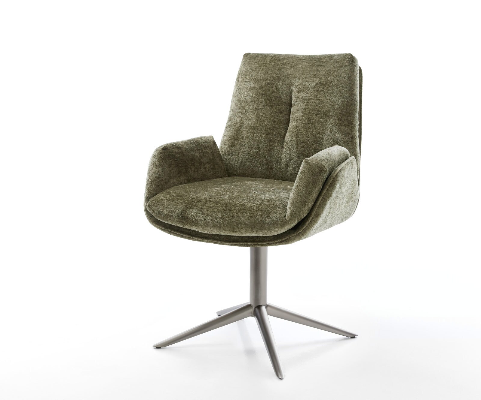 Drehstuhl Clea-Flex Chenille Olive Fußkreuz Graphit 360° drehbar Wippfunkti günstig online kaufen