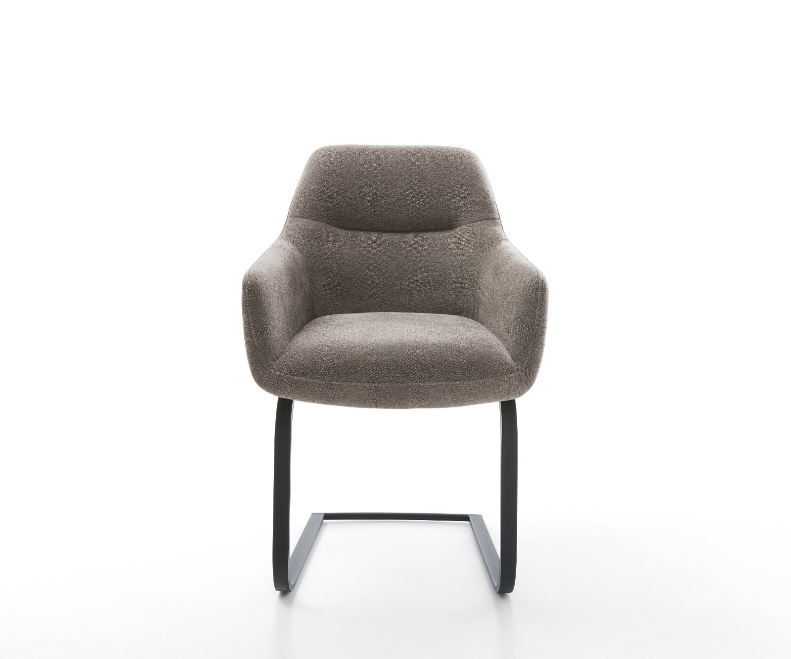 Freischwinger Pejo-Flex Strukturstoff Soft Taupe Freischwinger flach Schwarz Taschenfederkern 1