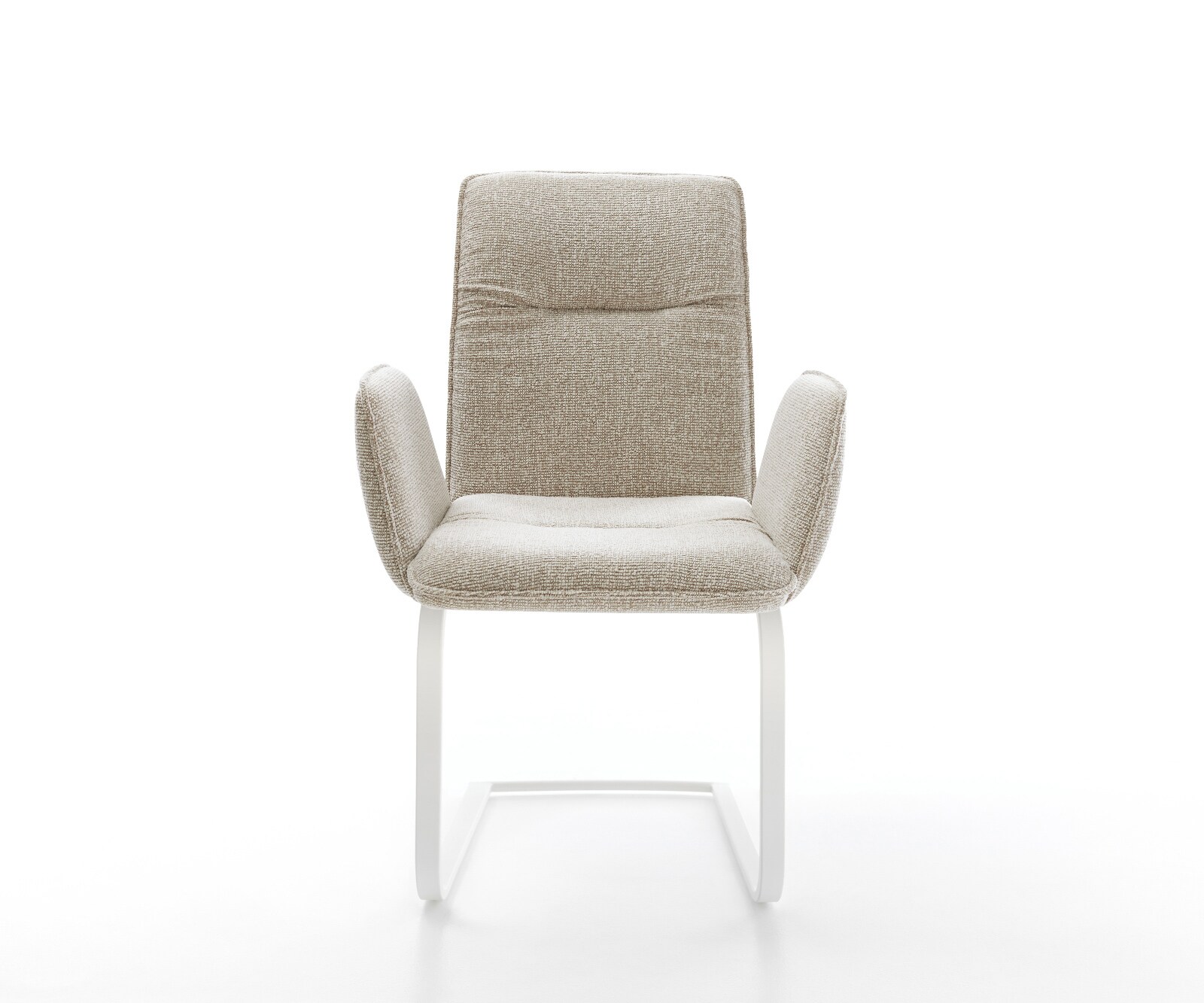 Freischwinger Vinja-Flex Webstoff Soft Beige Freischwinger flach Weiß 1