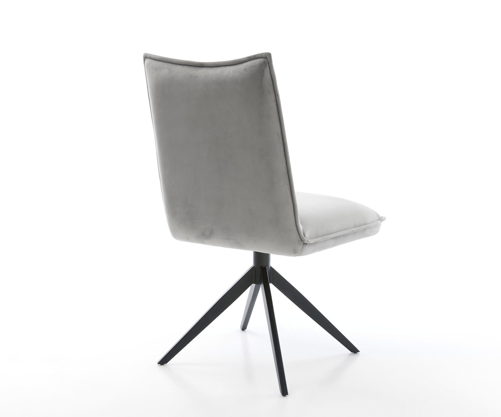 Drehstuhl Lelio-Flex Samt Grau Kreuzgestell breit Schwarz 360° drehbar Wippfunktion Taschenfederkern 4 Drehstuhl Lelio-Flex Samt Grau Kreuzgestell breit Schwarz 360° drehbar Wippfunktion Taschenfederkern 4