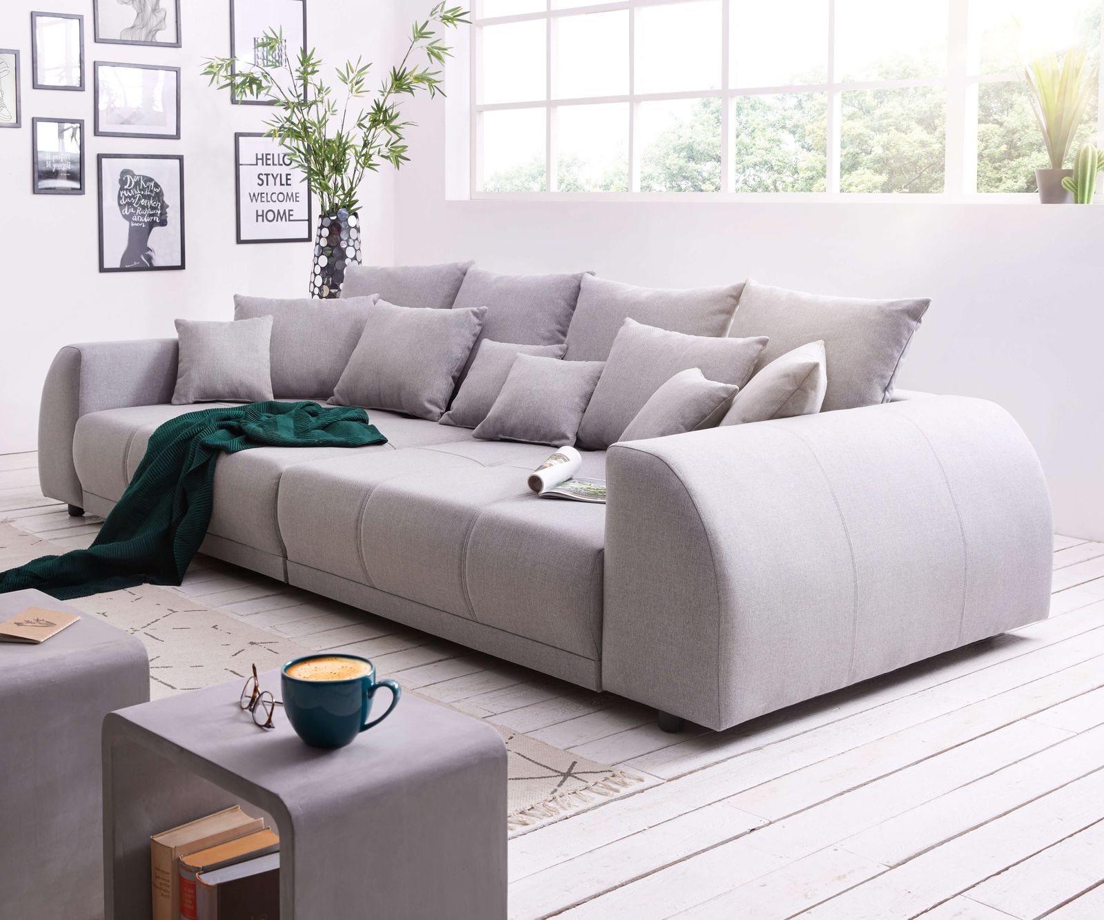 Big-Sofa Violetta 310x135 cm inklusive Kissen Big-Sofa 2