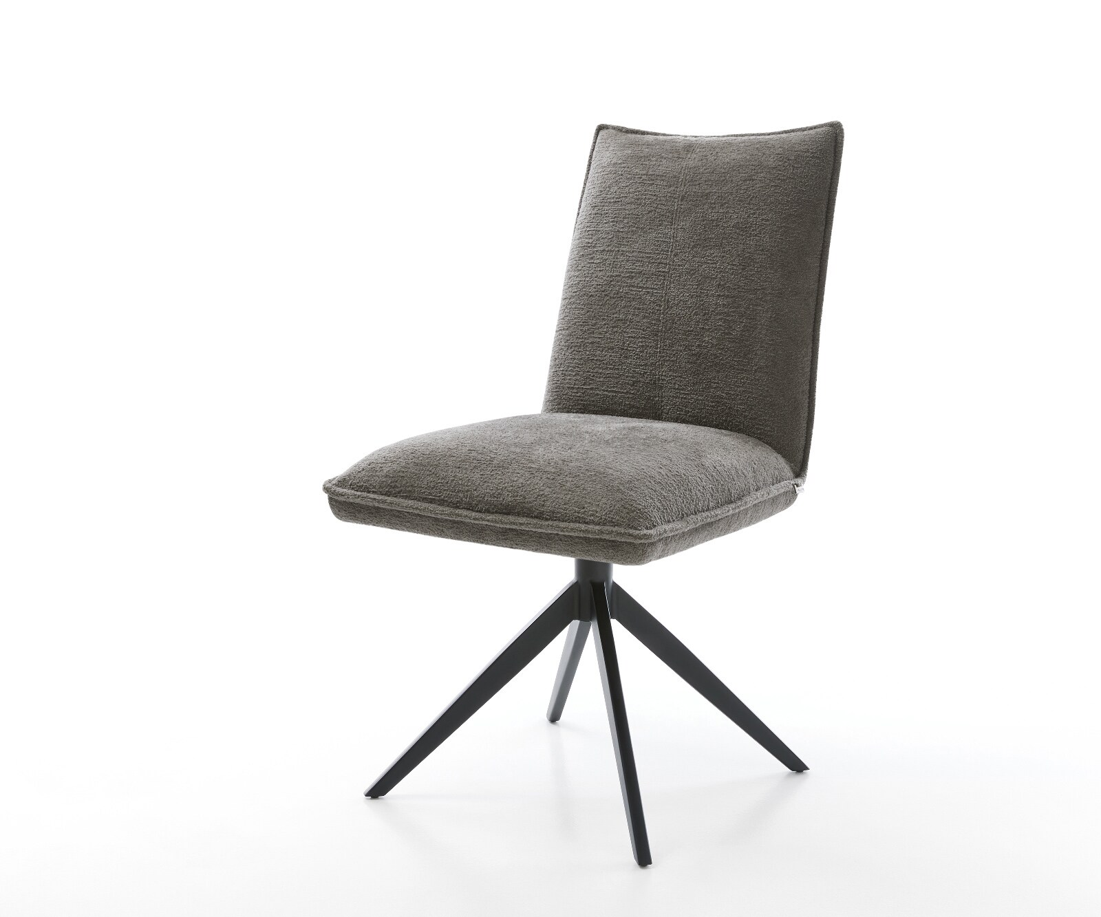 Drehstuhl Lelio-Flex Bouclé Soft Schlamm Kreuzgestell breit Schwarz 360° dr günstig online kaufen