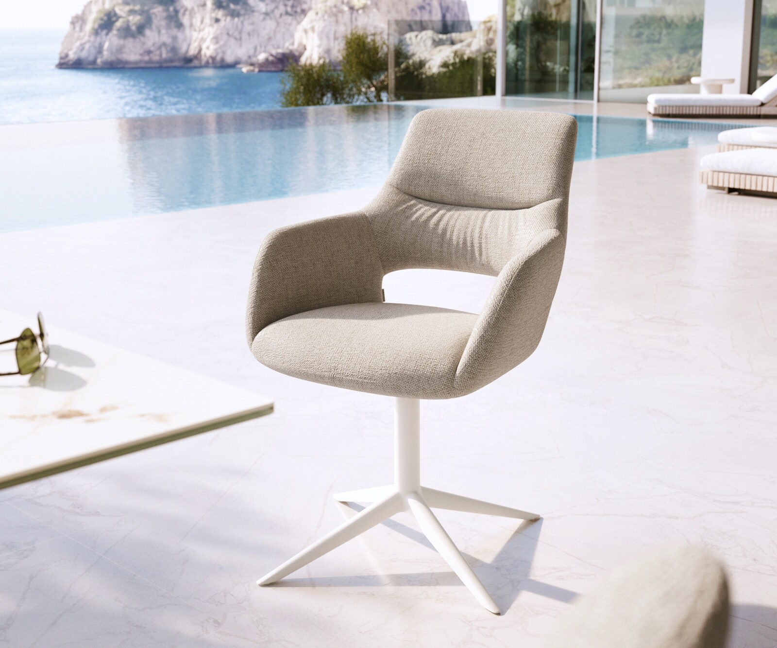 Outdoorstuhl Yago-Flex Fußkreuz 360° drehbar Wippfunktion 4