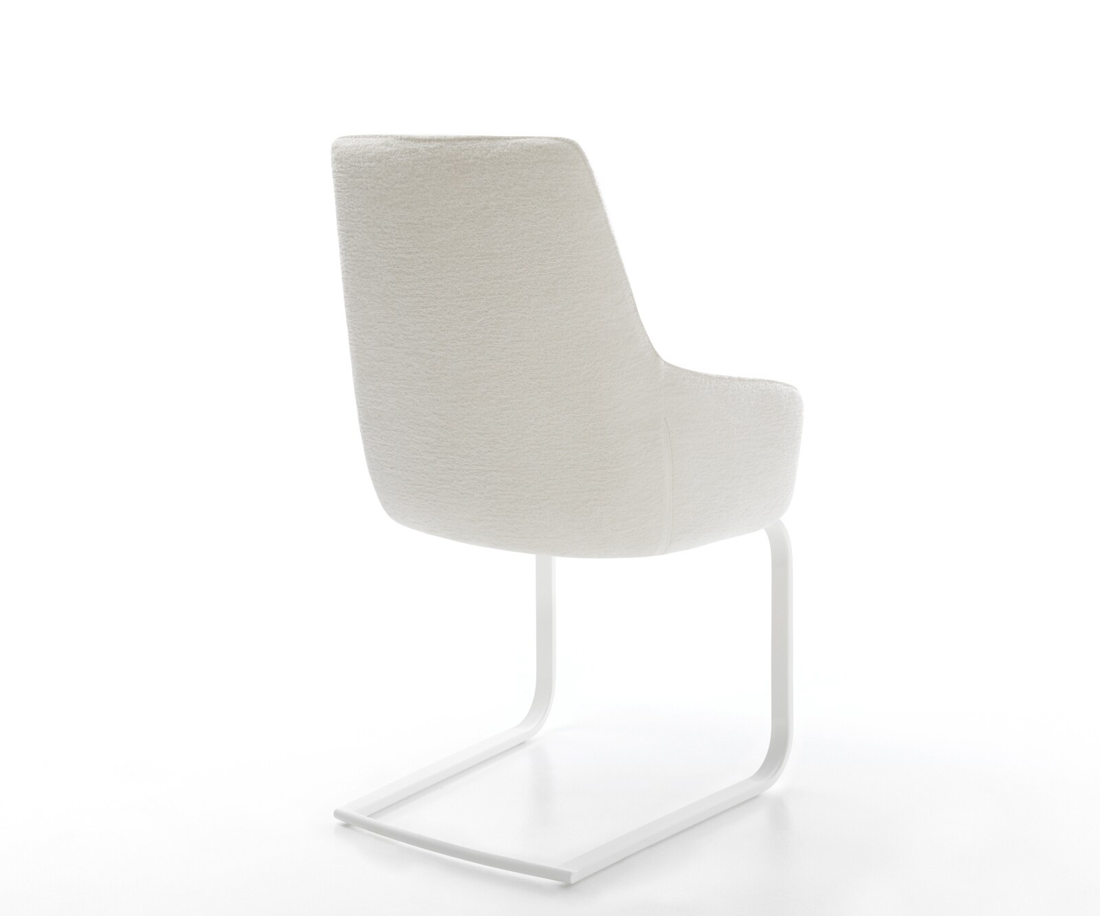 Freischwinger Zelia-Flex mit Armlehnen Bouclé Soft Beige Freischwinger flach Weiß Taschenfederkern 5