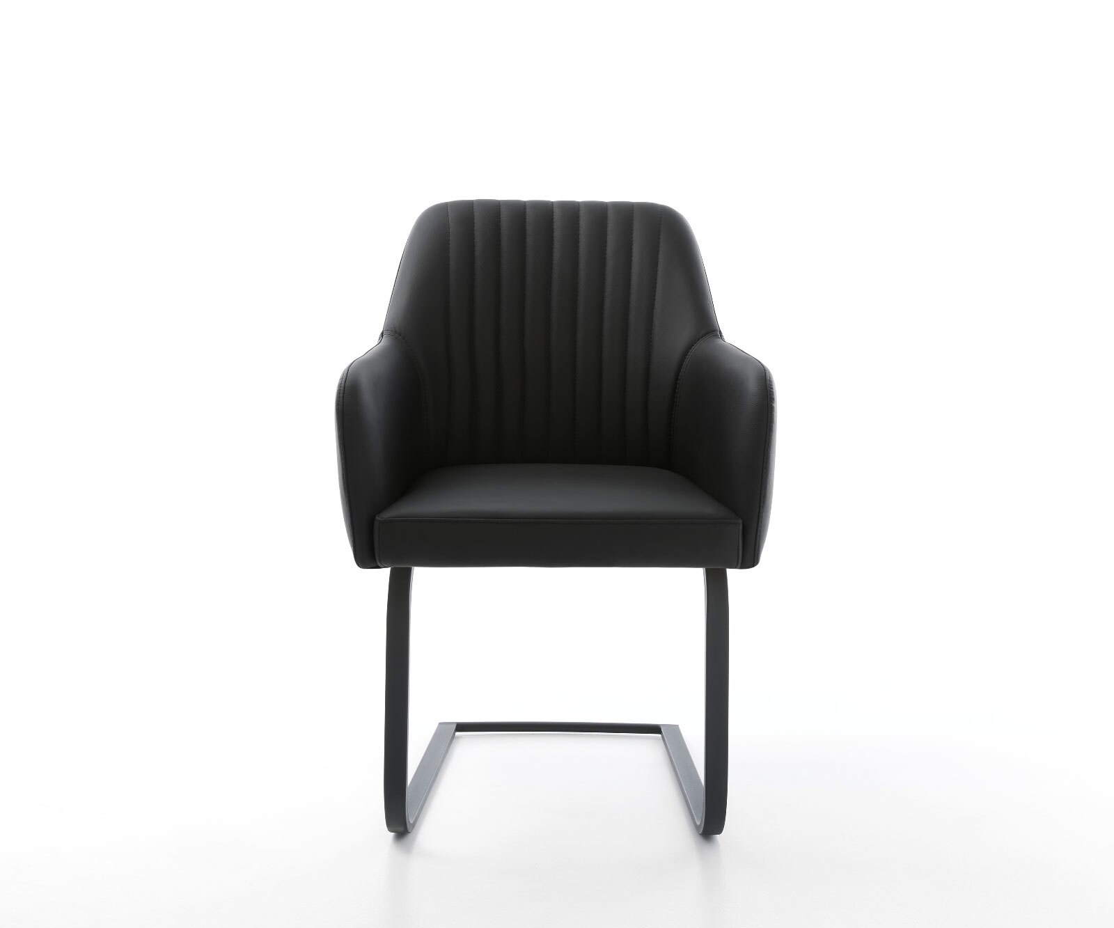 Freischwinger Greg-Flex Echt-Leder Schwarz Freischwinger flach Schwarz Taschenfederkern 1