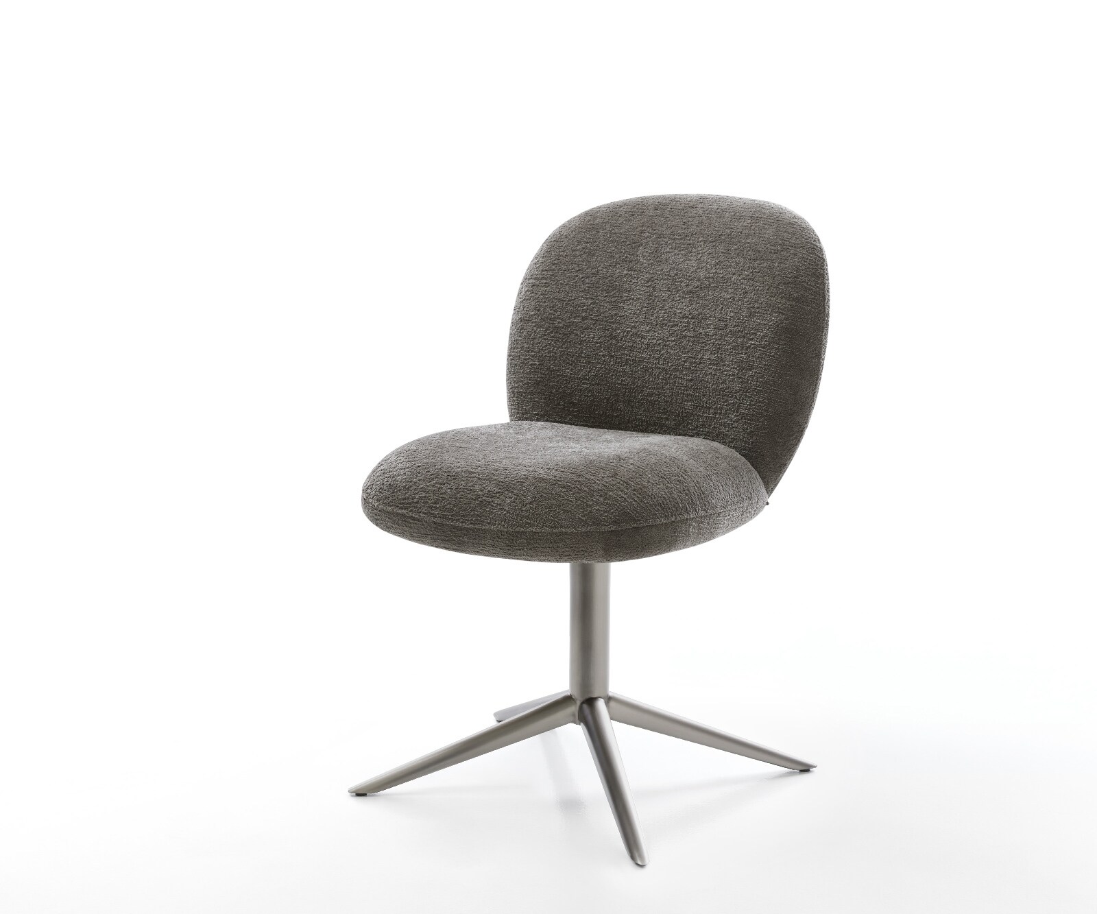 Drehstuhl Nube-Flex Bouclé Soft Schlamm Fußkreuz Graphit 360° drehbar Wippf günstig online kaufen