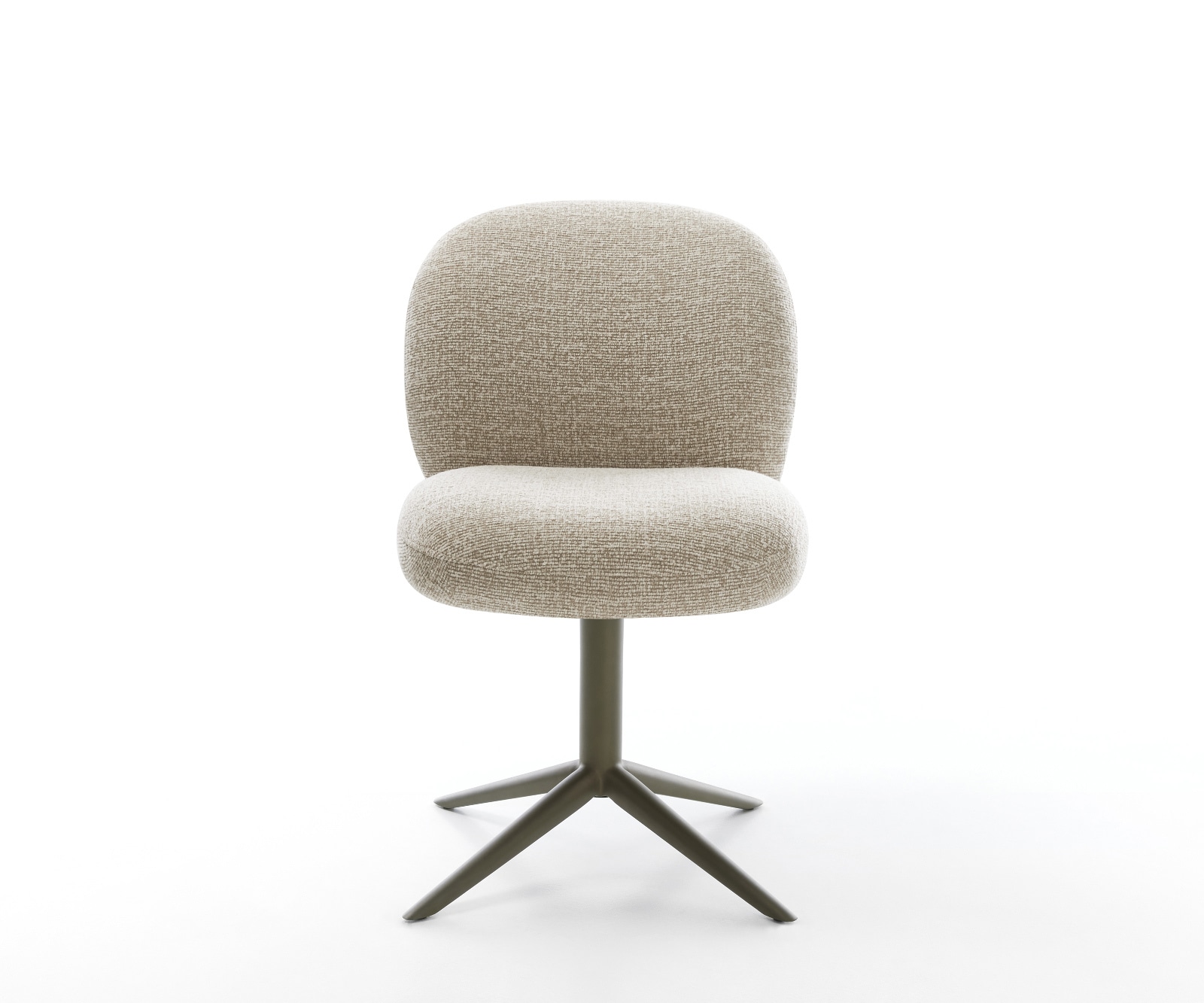 Drehstuhl Nube-Flex Webstoff Soft Beige Fußkreuz Effektfinish Titan 360° drehbar Wippfunktion Taschenfederkern 2