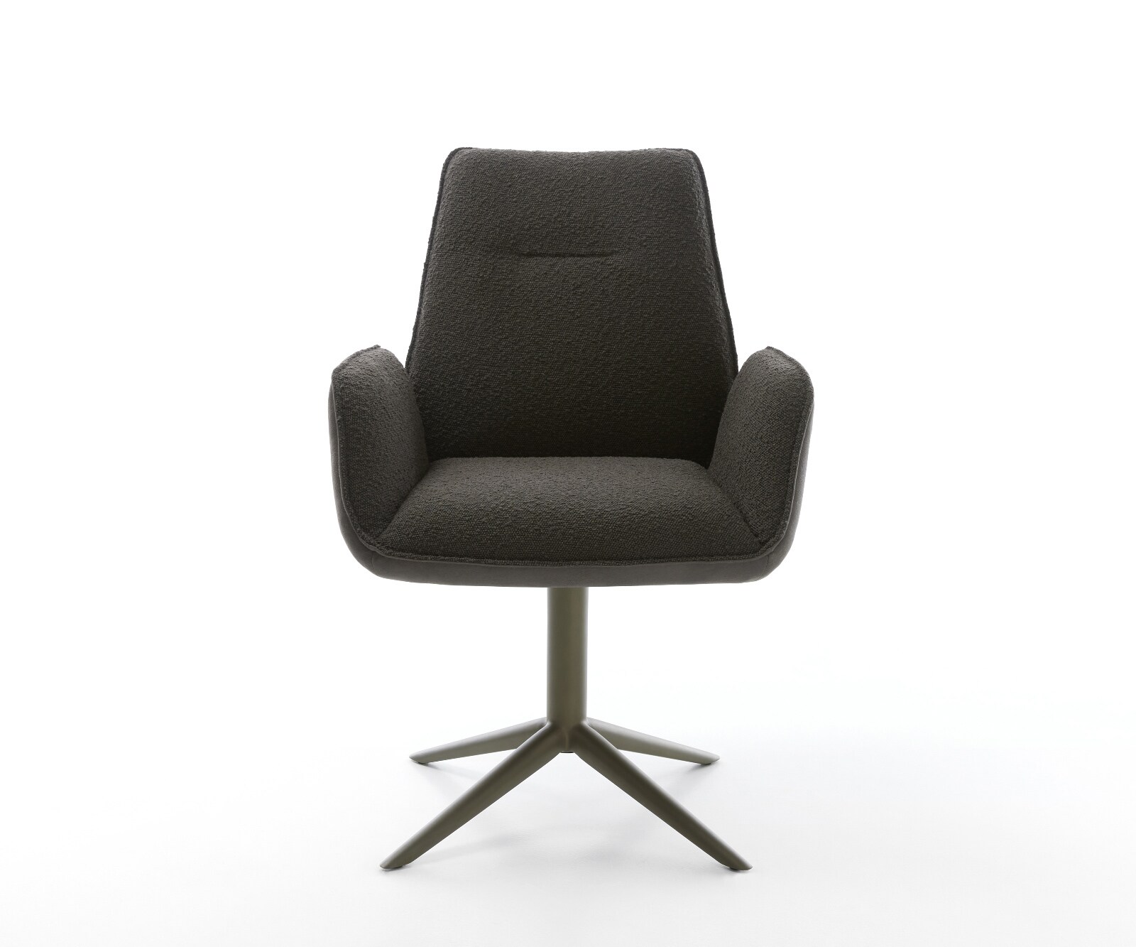 Drehstuhl Zoa-Flex Materialmix Schwarz Fußkreuz Effektfinish Titan 360° drehbar Wippfunktion Taschenfederkern 2