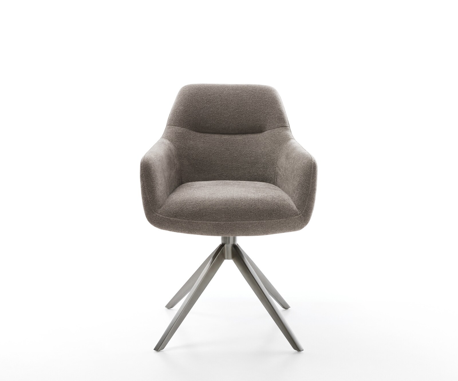 Drehstuhl Pejo-Flex Strukturstoff Soft Taupe Kreuzgestell breit Graphit 360° drehbar Wippfunktion Taschenfederkern 1