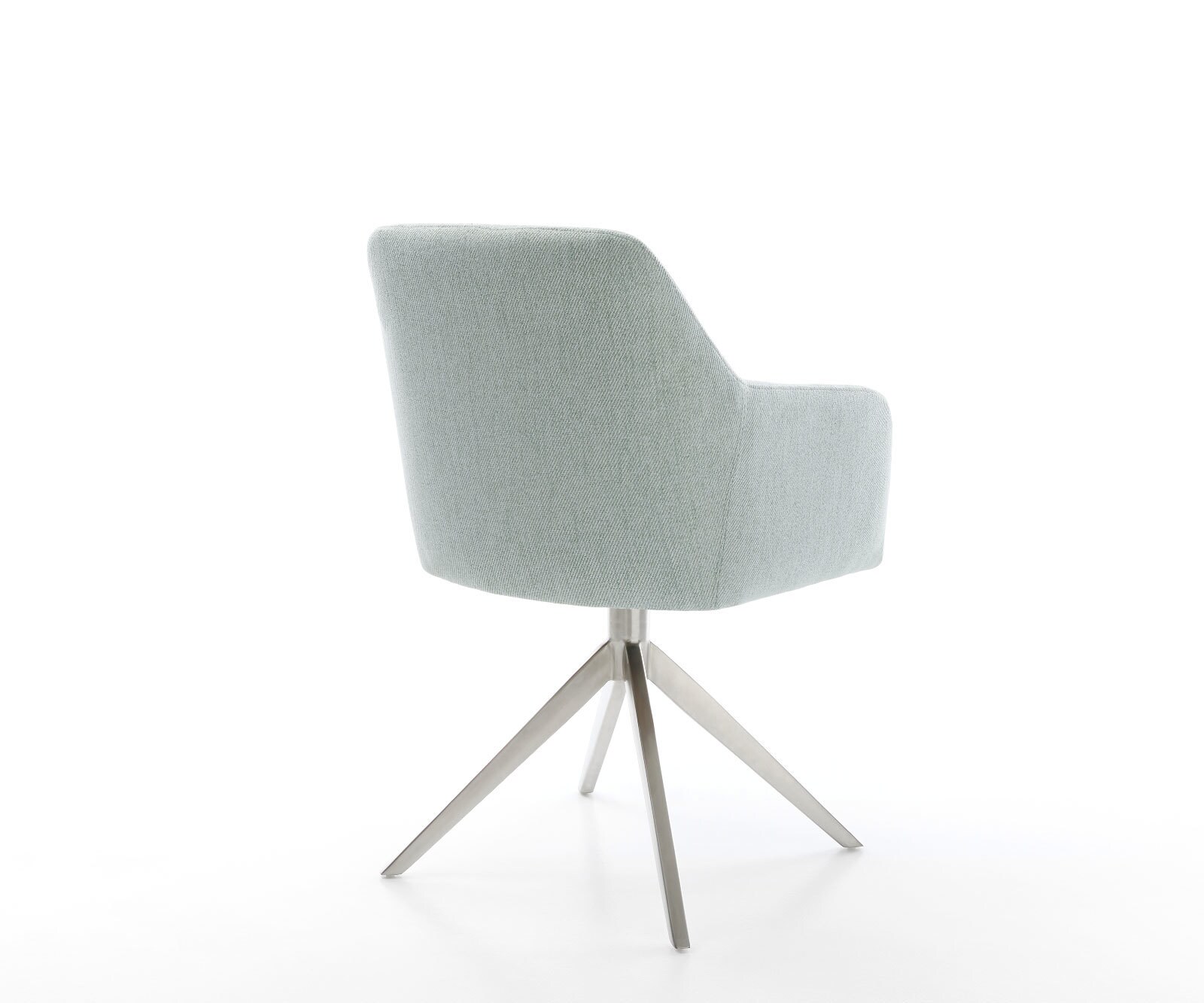 Drehstuhl Greg-Flex Stripes Mint Kreuzgestell breit Edelstahl 360° drehbar Wippfunktion 4