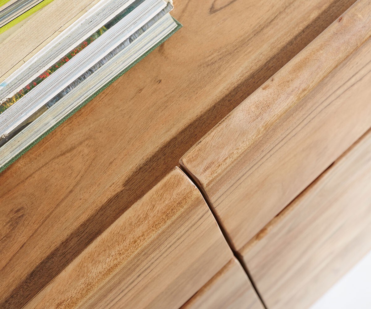 Sideboard Live-Edge 172 cm Akazie Natur 4 Türen 4 Schübe 3