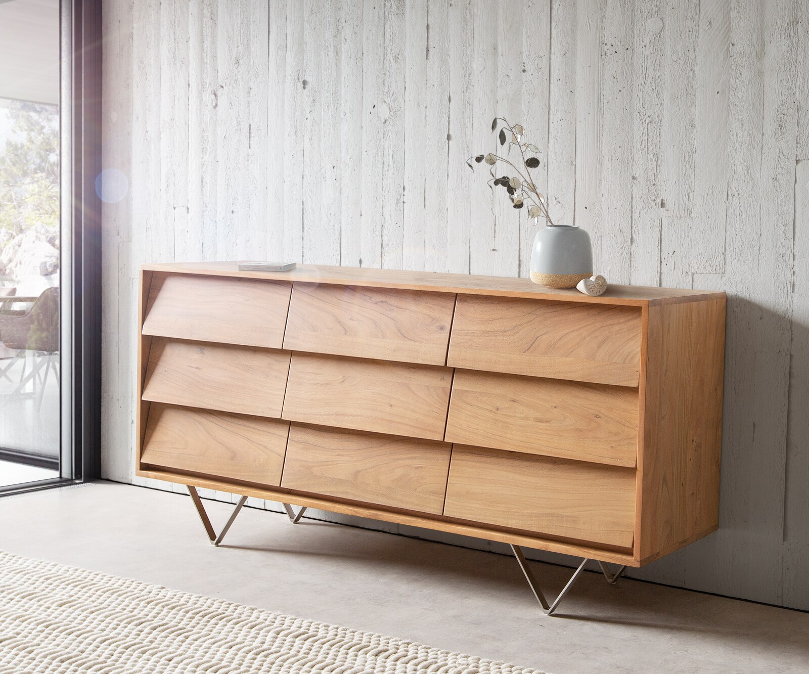 Sideboard Eloi Akazie Massiv  1