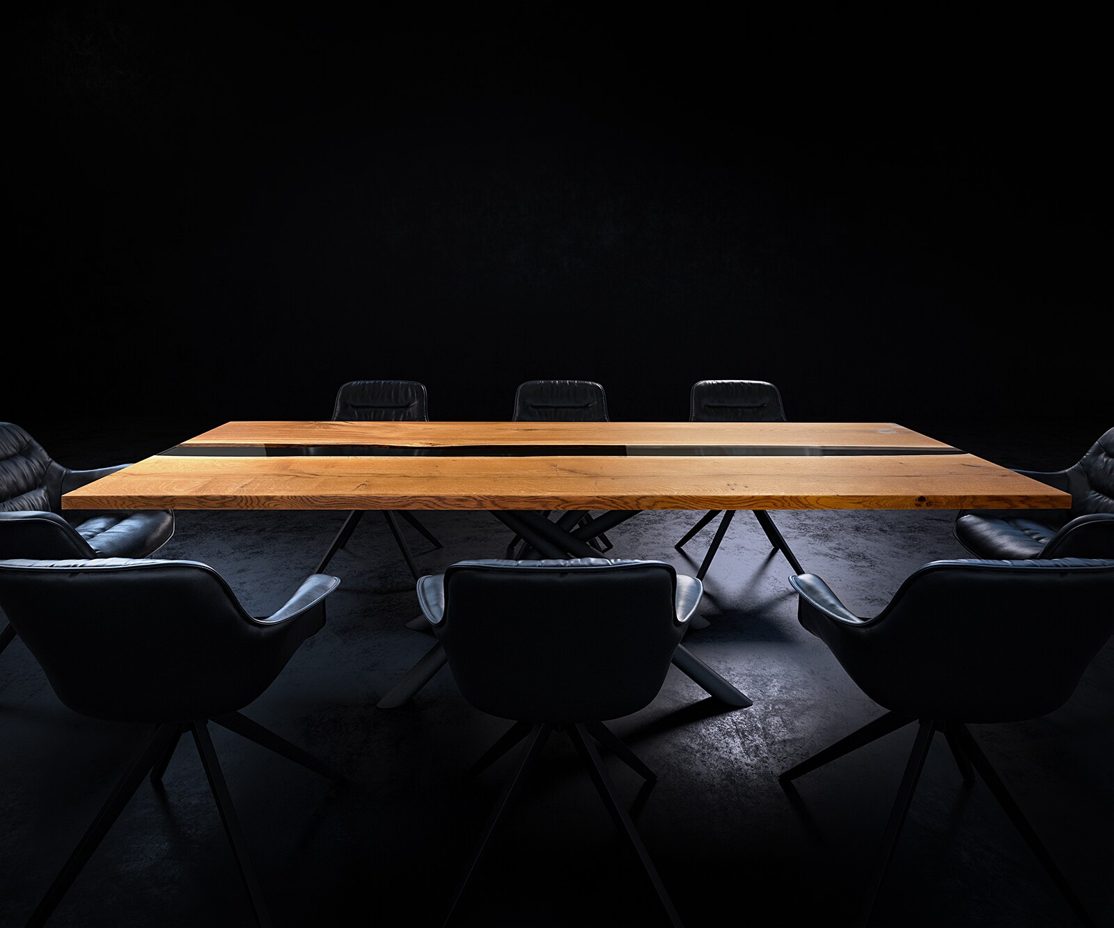 Tischplatte Eiche Natur 260 cm Epoxid Transparent Unikat Nr. 32302 4