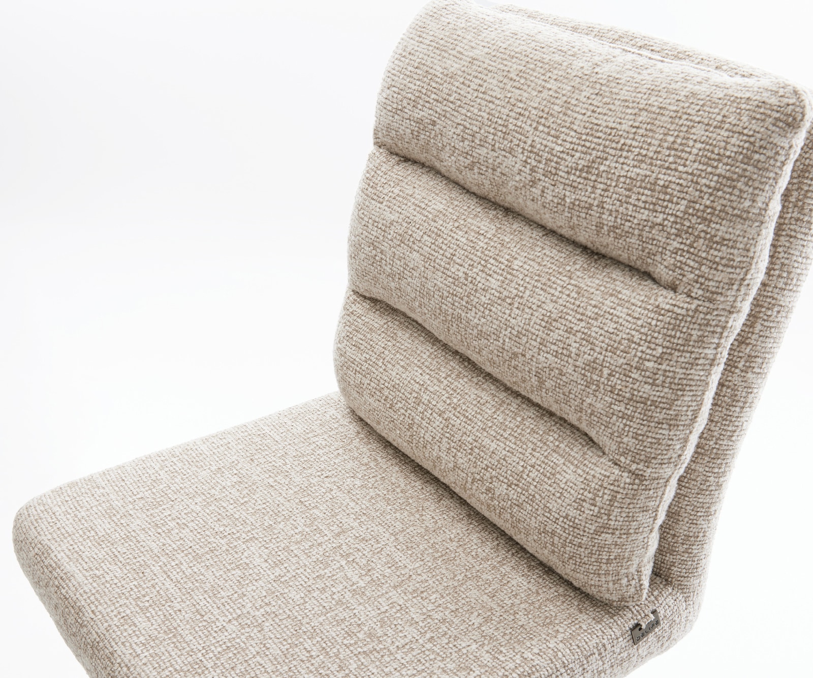 Barstuhl Pela-Flex Webstoff Soft Beige Drehfuß höhenverstellbar Metall Titanfarben 4